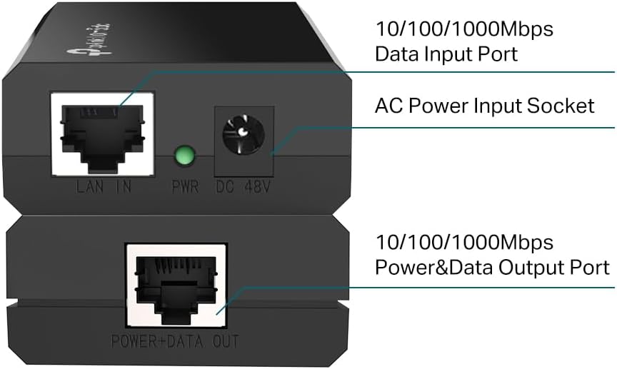 Detalle 2 de TP-Link PoE150S PoE Injector 2 porte Gigabit
