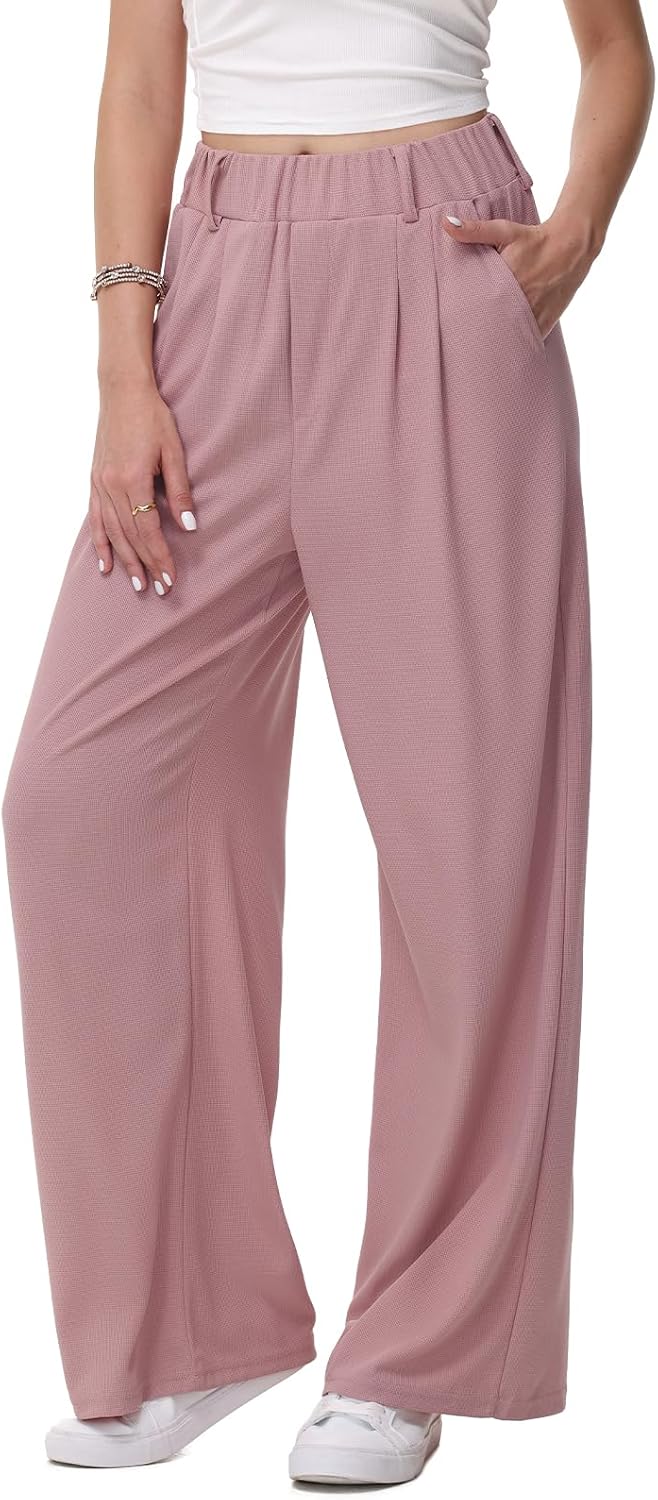 Thumbnail 6 de HMIYA Weite Damenhose – bügelfrei, locker, Palazzo-Stil mit elastischem Bund