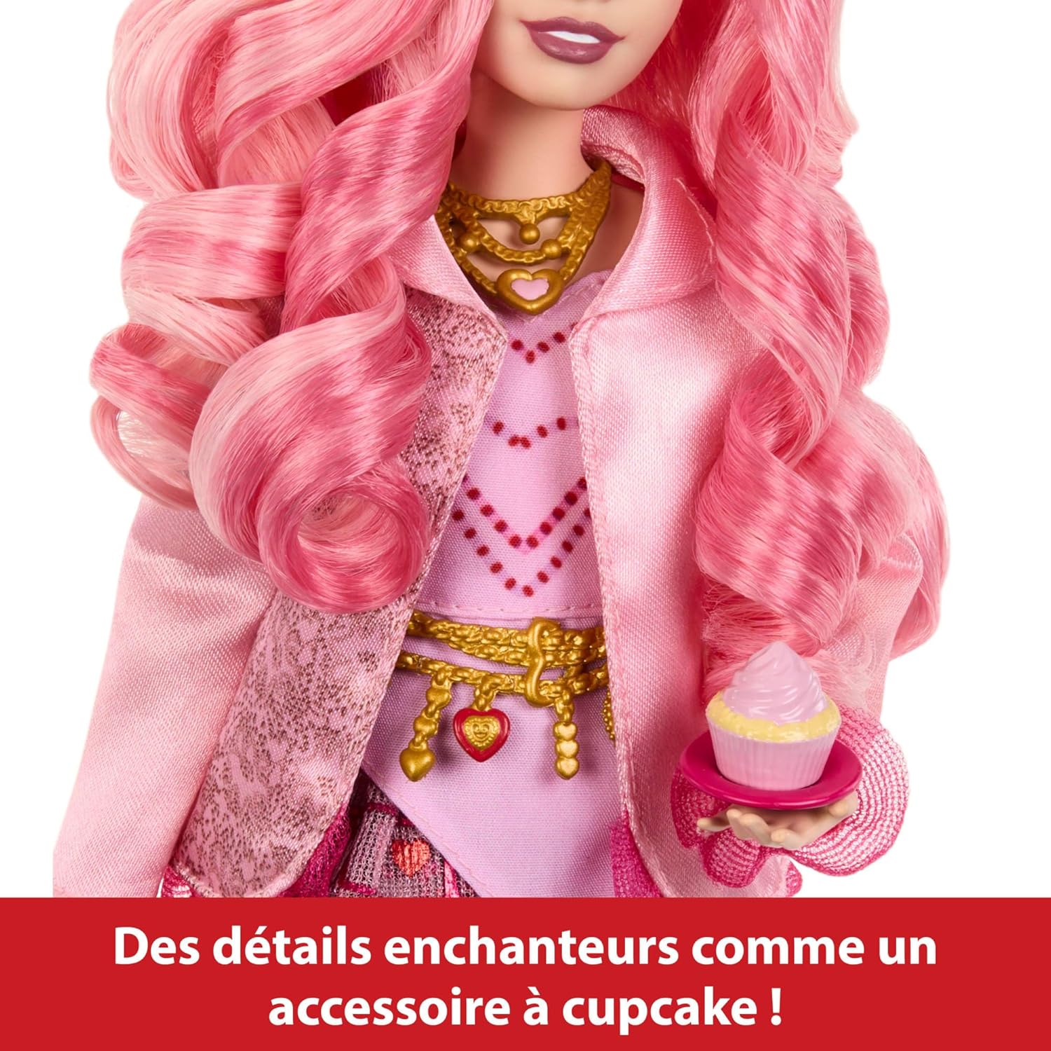 Thumbnail 2 de Mattel Disney Descendants : Bridget Reine de Cœur - Poupée Bridget avec blazer rose, jupe et cupcake, The Rise of Red