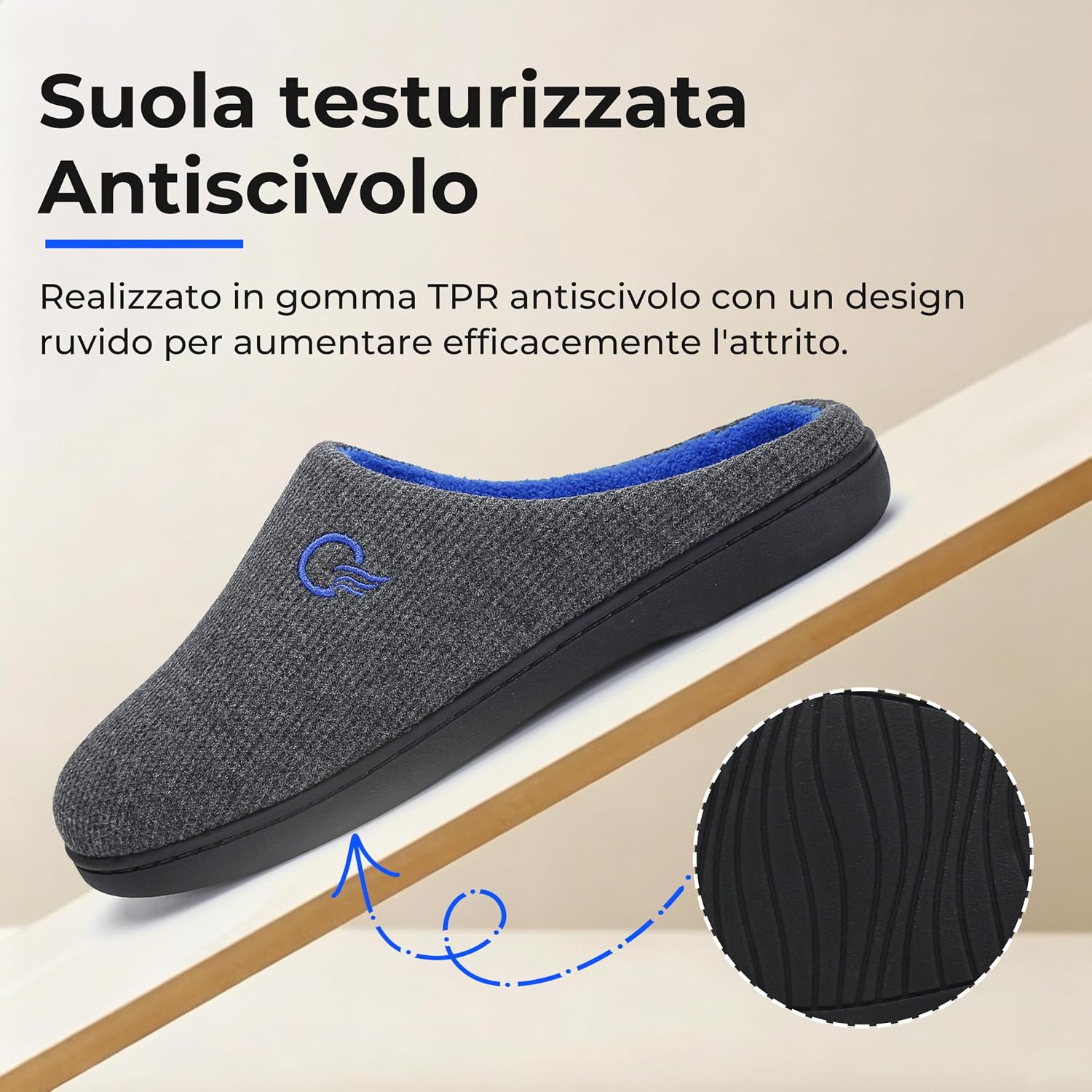 Thumbnail 4 de Mishansha Pantofole unisex memory foam comode e antiscivolo