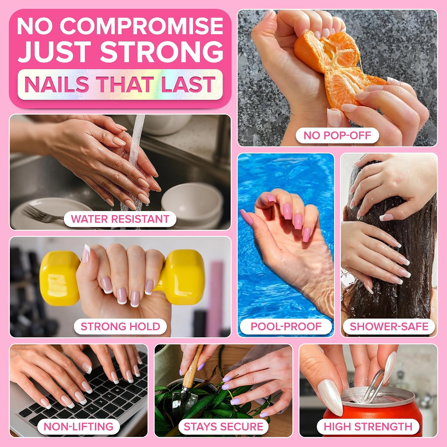 Thumbnail 6 de NYK1 Super Strong Nail Glue for Press Ons, Nail Tips & False Nails (8ml)