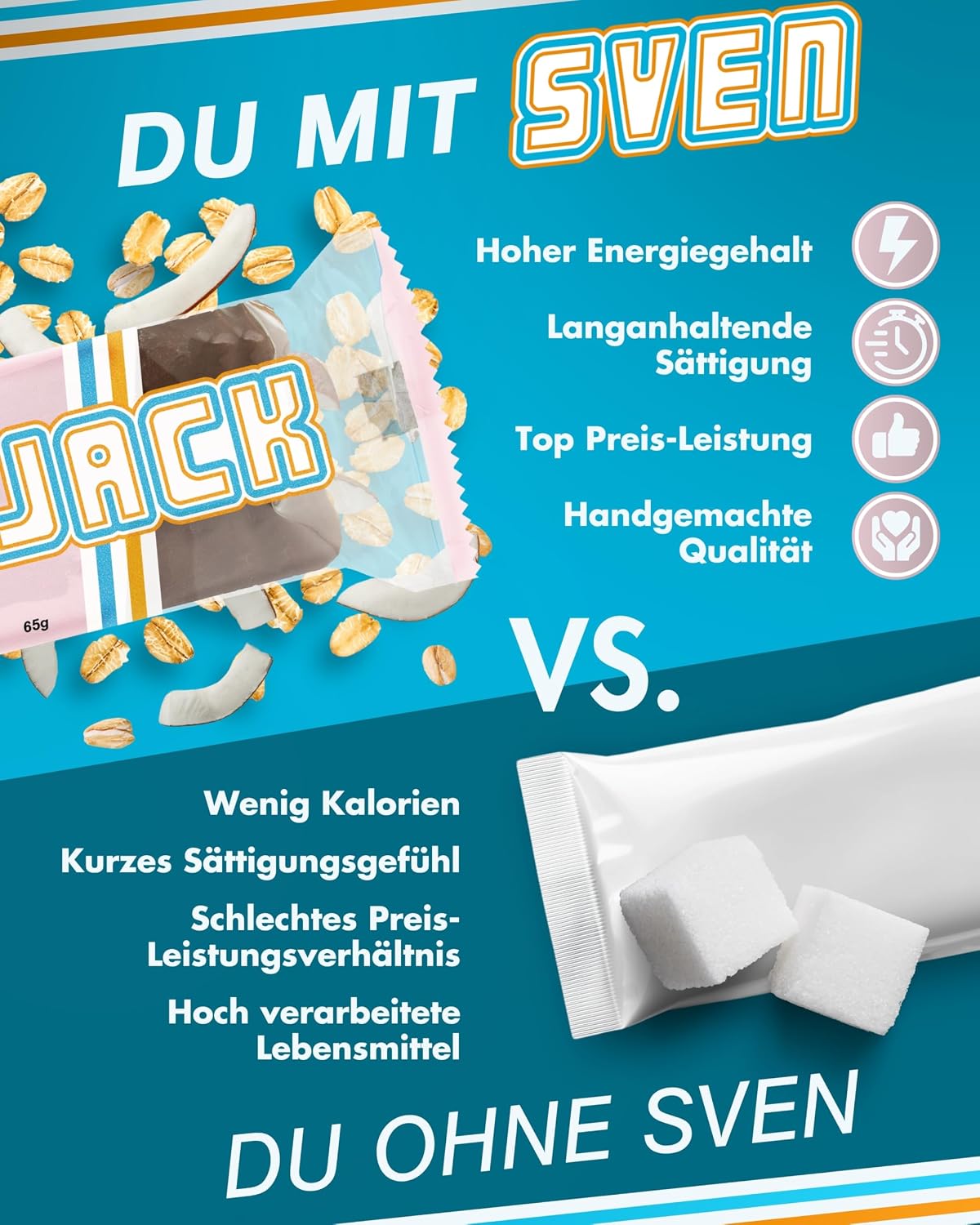 Thumbnail 4 de Sven Jack Energy Cake Haferriegel 20×65 g 🥥