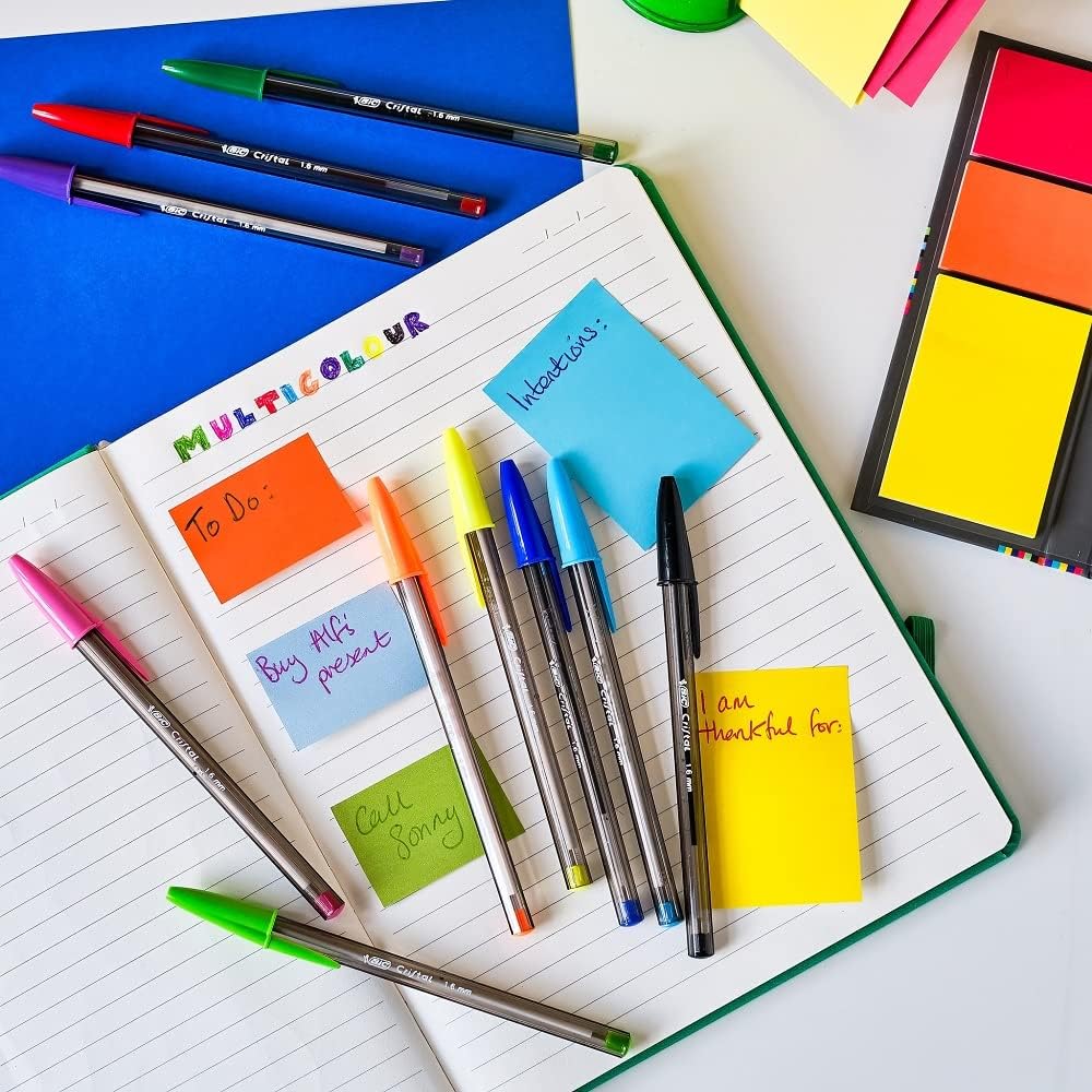 Detalle de BIC Megatubo: Set Penne Cristal Original, Cristal Fun e Fluo – 20 pezzi
