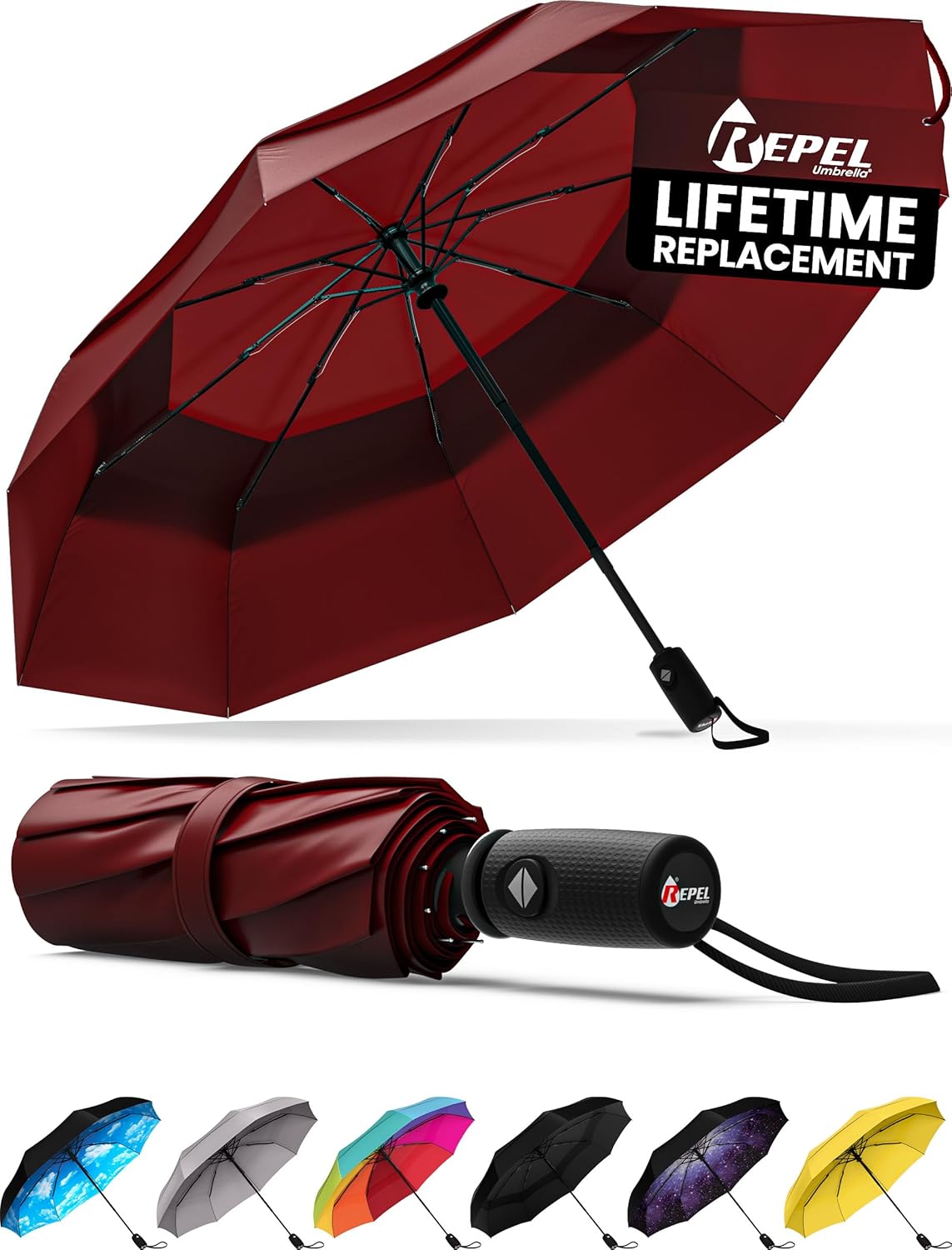Thumbnail 6 de Repel Umbrella windproof travel umbrella with easy auto open/close for rain