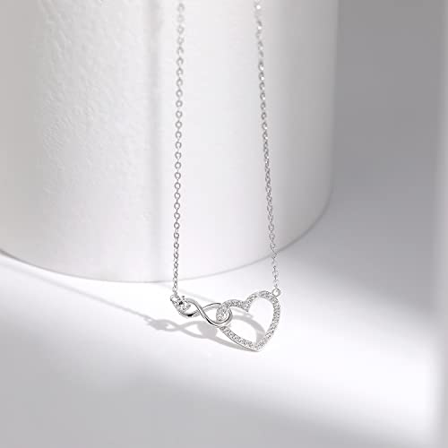 Thumbnail 3 de Meissa Herzkette Unendlichkeit – 925er Silber, vergoldet, verstellbare Kette für Damen