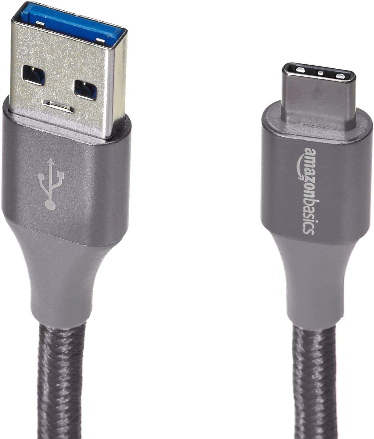 Detalle de Amazon Basics Cable USB-C a USB-A 3.1 Gen 1 ⚡ 1.8 m gris