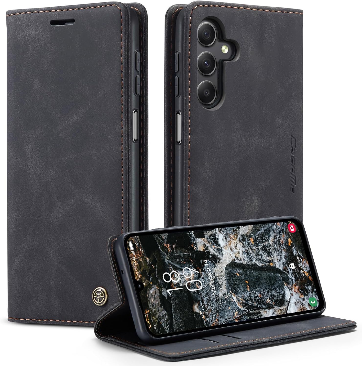 Detalle de Monweicz Galaxy A56 Hülle Premium Leder