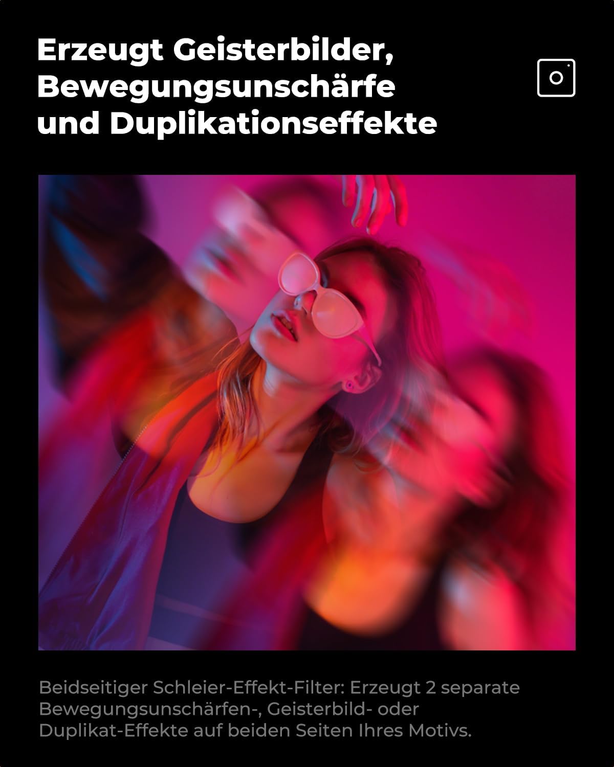 Thumbnail 2 de K&F CONCEPT 82 mm bilateraler Bewegungsunschärfe-Effekt-Filter (Nano-B, K9-Optikglas)