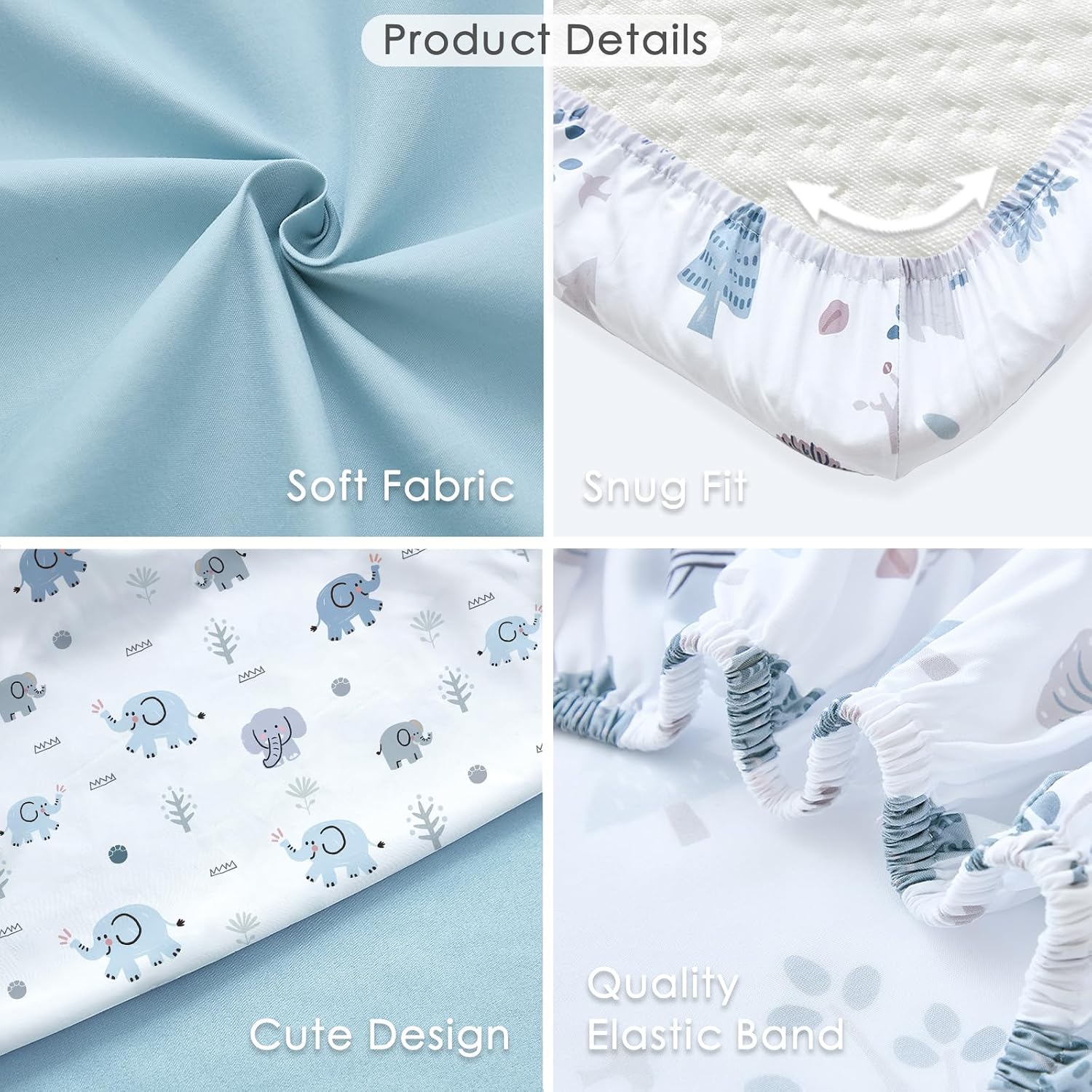 Thumbnail 4 de NacoMoco Bassinet Sheets 33 x 20 in.