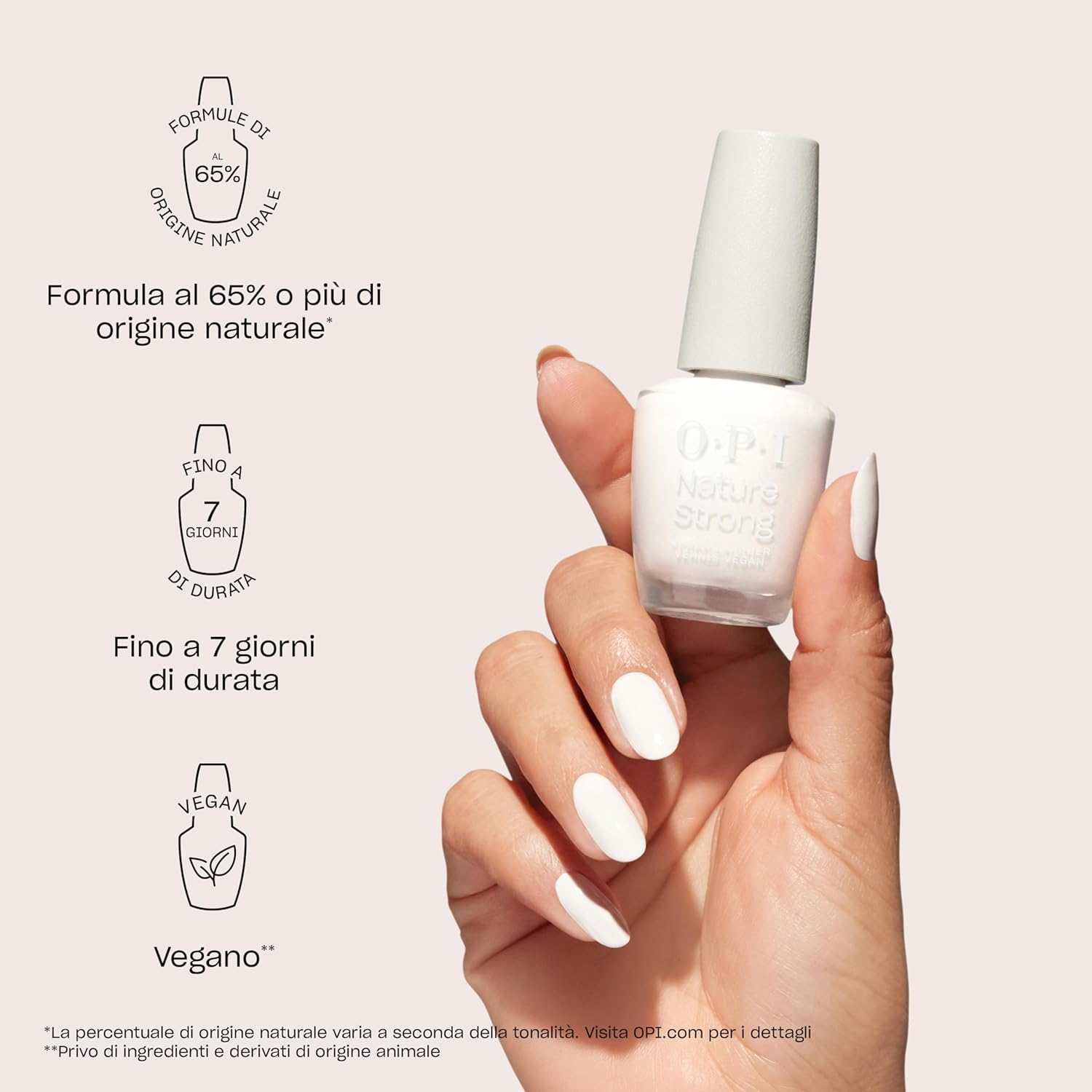 Detalle de OPI Nature Strong – Smalto Vegano Nude, 15 ml