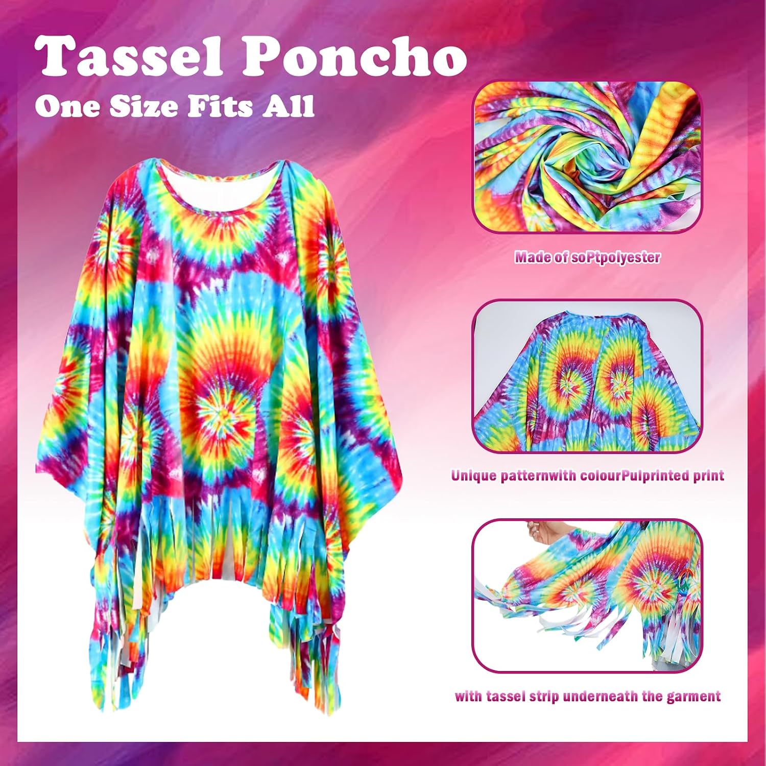 Thumbnail 3 de Sekepingo 4Pcs70sFancy Dress Set for Women – Disco/Abba 70s Retro Costume
