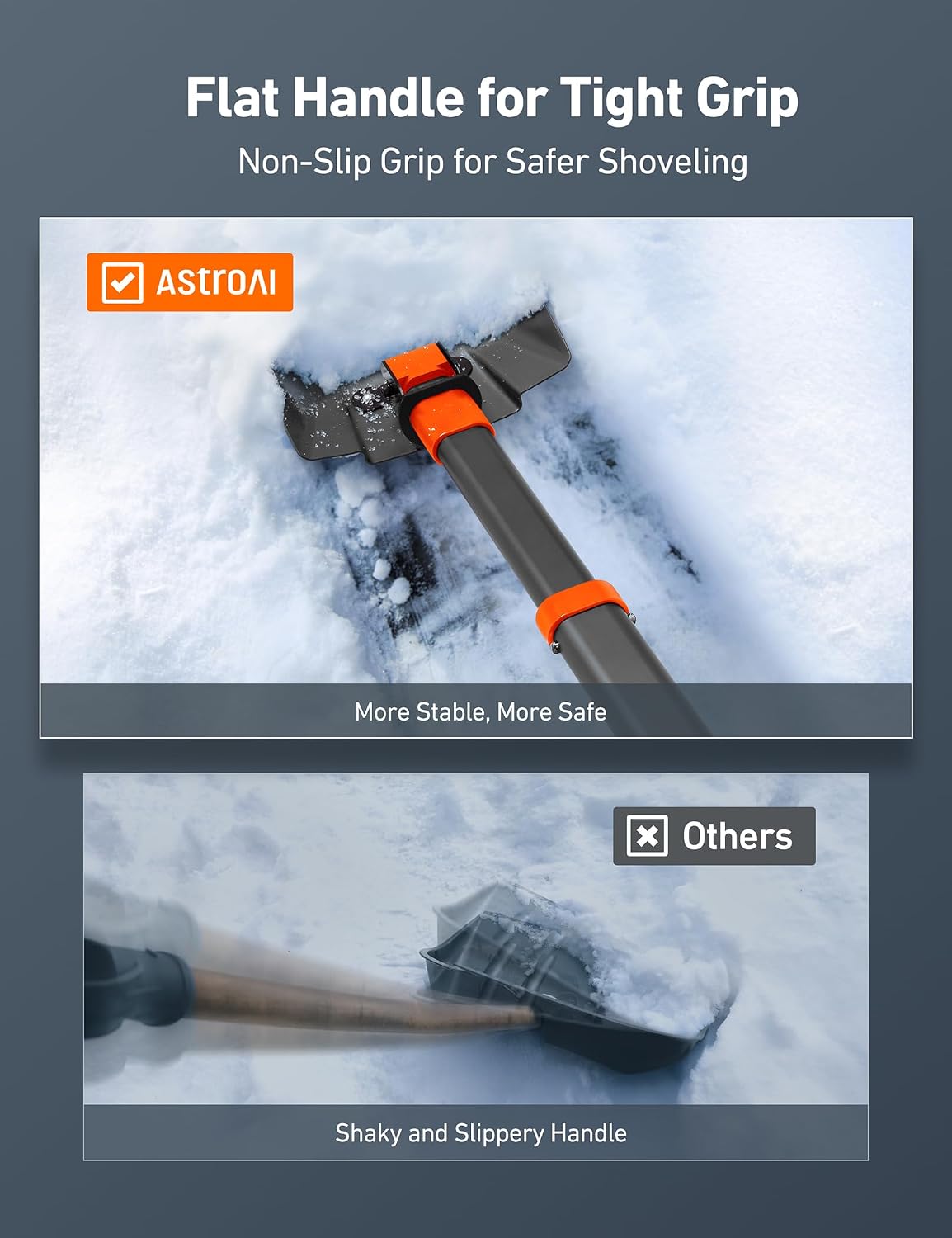 Detalle 2 de AstroAI Folding Snow Shovel 38.4-Inch