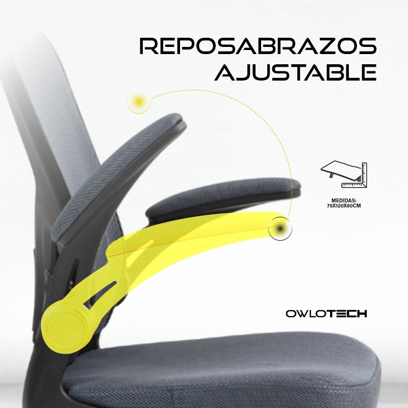Thumbnail 1 de Owlotech Berkeley Silla Escritorio Ergonómica Gris