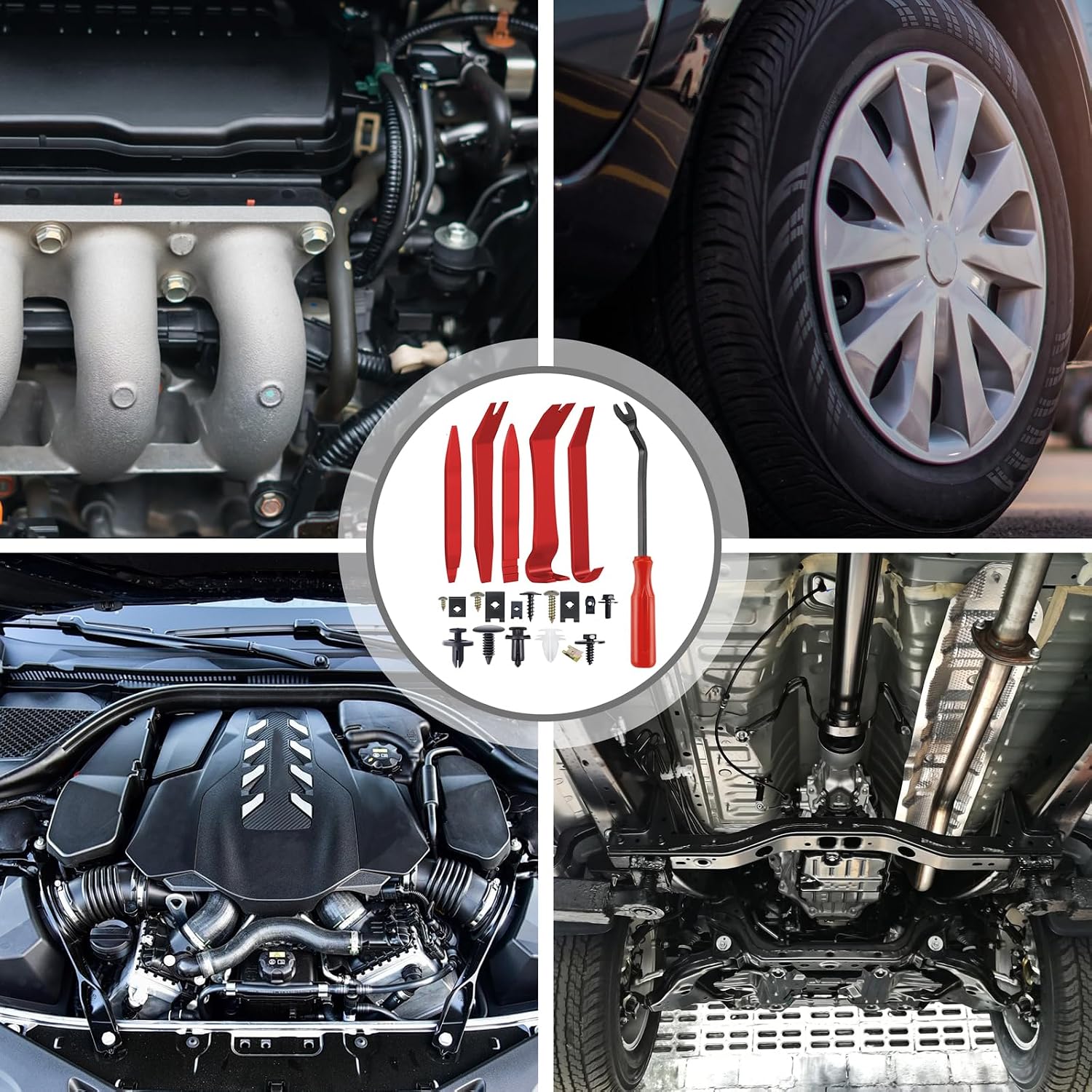 Detalle de Preciva LS25421 – 140 Stück Auto-Befestigungsclips & Spreiznieten-Set für Türverkleidung, Stoßstange & mehr