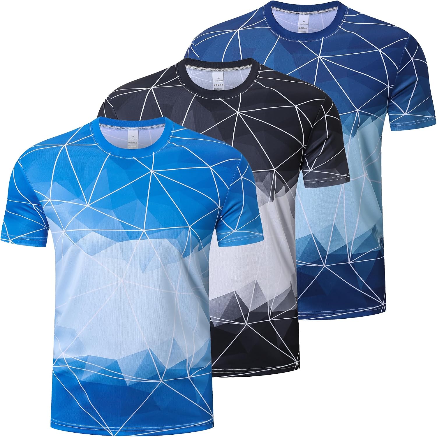 Thumbnail 6 de Gaiatiger 1 or 3 Pack Men’s Quick-Dry Gym T-Shirt (Breathable Polyester Sports Tee)