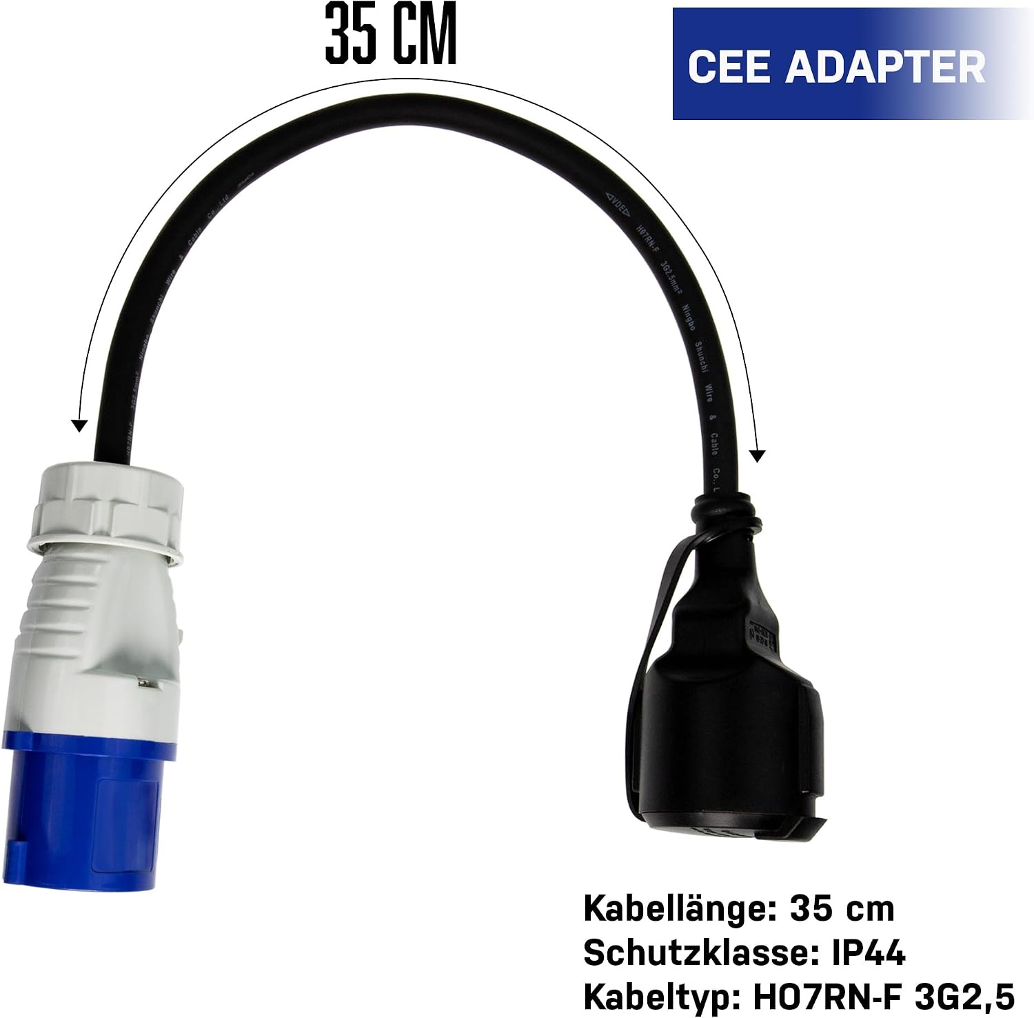Detalle 2 de CEE Adapter 2x von 16 A für Camping
