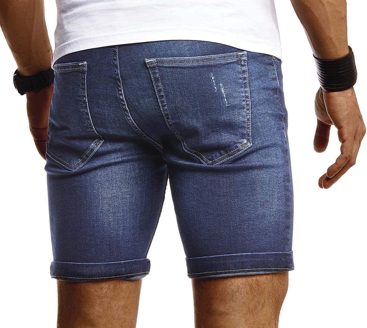 Thumbnail 2 de Leif Nelson Pantaloncini di jeans corti uomo Slim Fit LN-1397