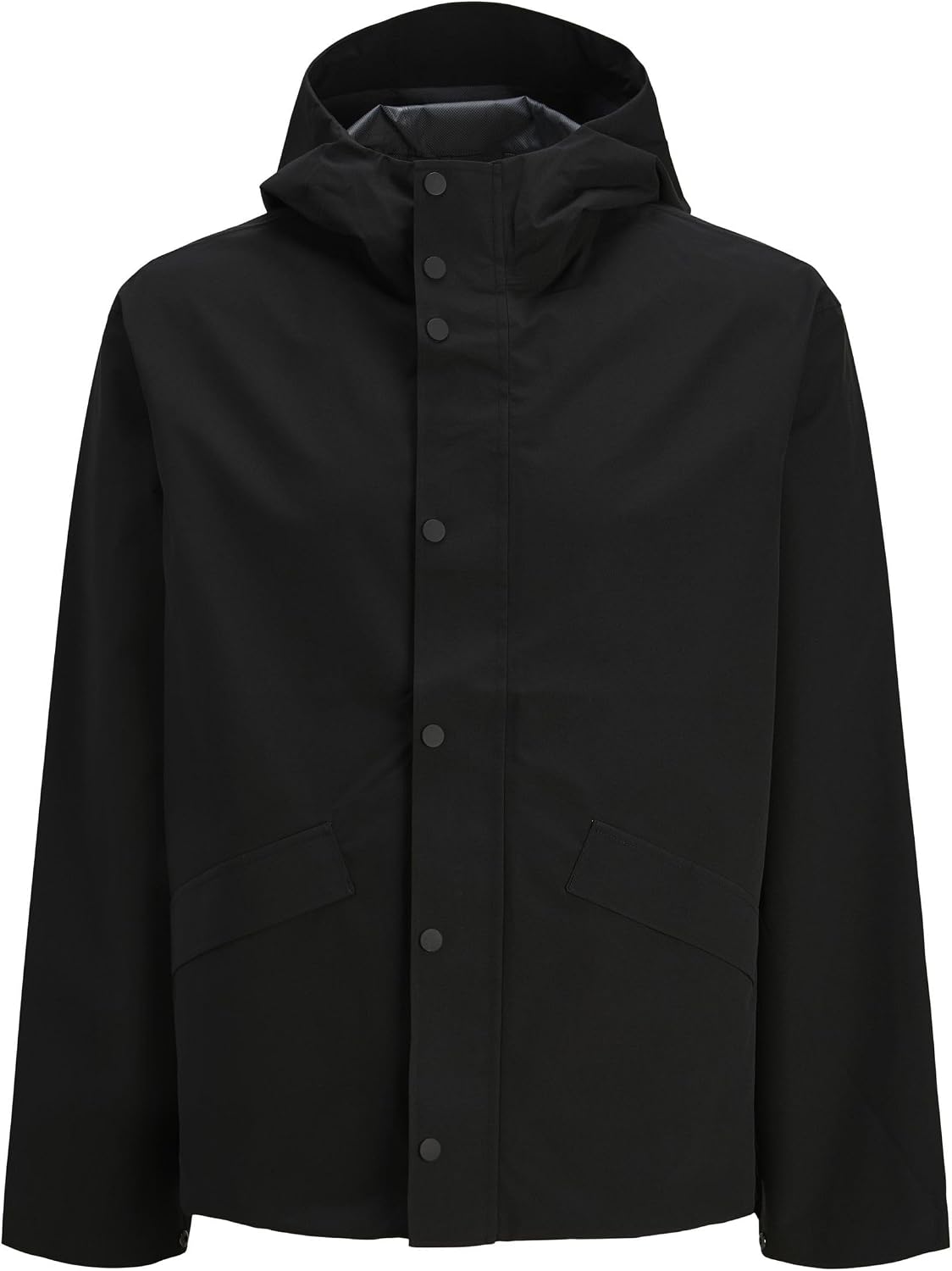 Detalle de JACK & JONES Premium Raincoat Raincoat – impermeabile elegante con cappuccio e dettagli curati