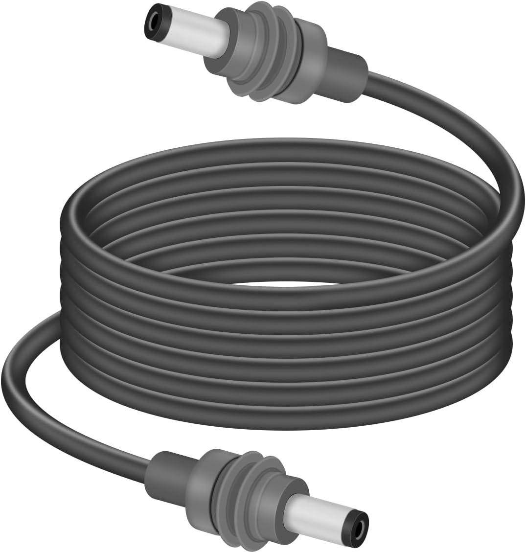 Detalle de RIIEYOCA 100W Mini DC 5521 Male to Mini DC 5521 Power Cable (18AWG, waterproof) – 3m