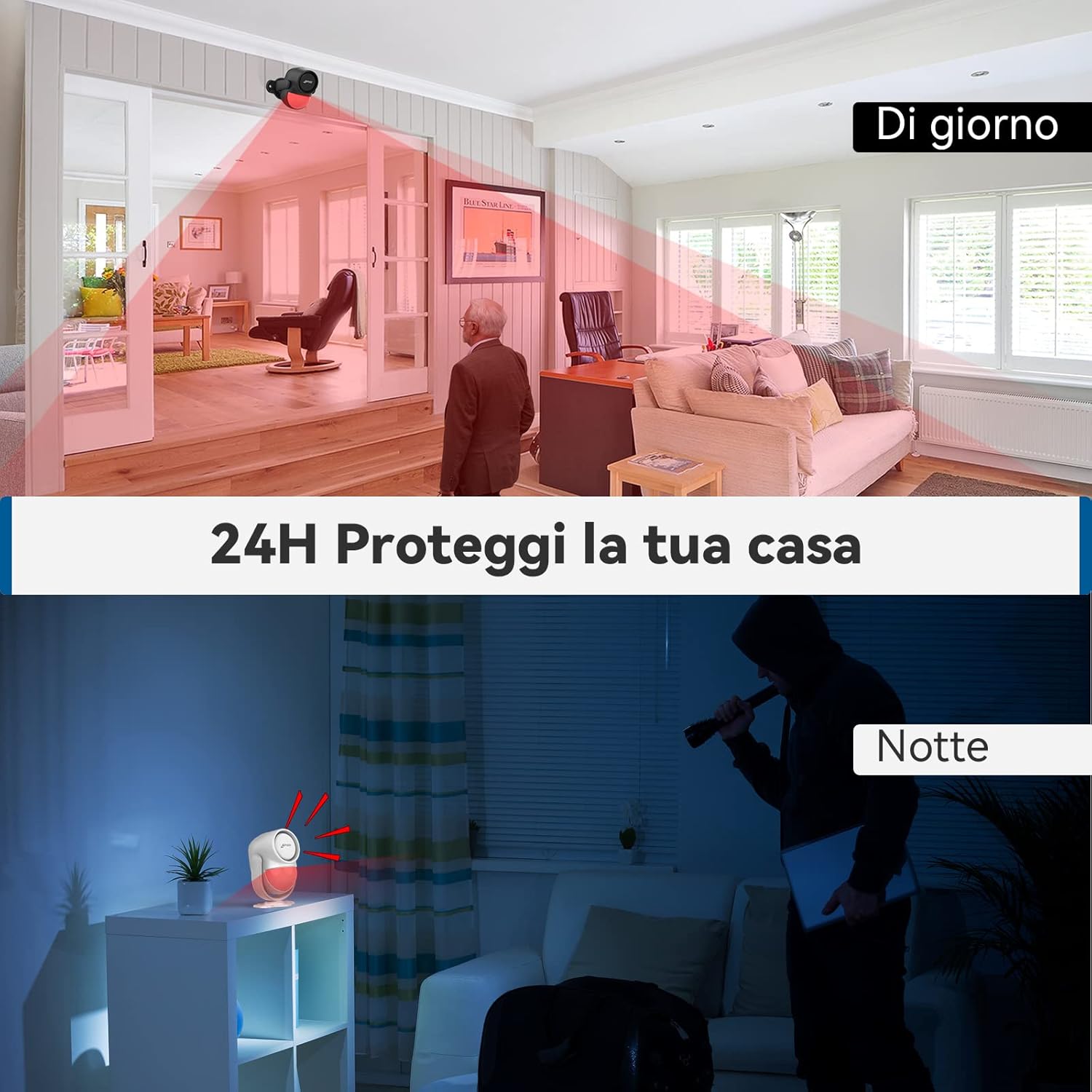 Thumbnail 2 de CPVAN Allarme casa senza fili, 125 dB