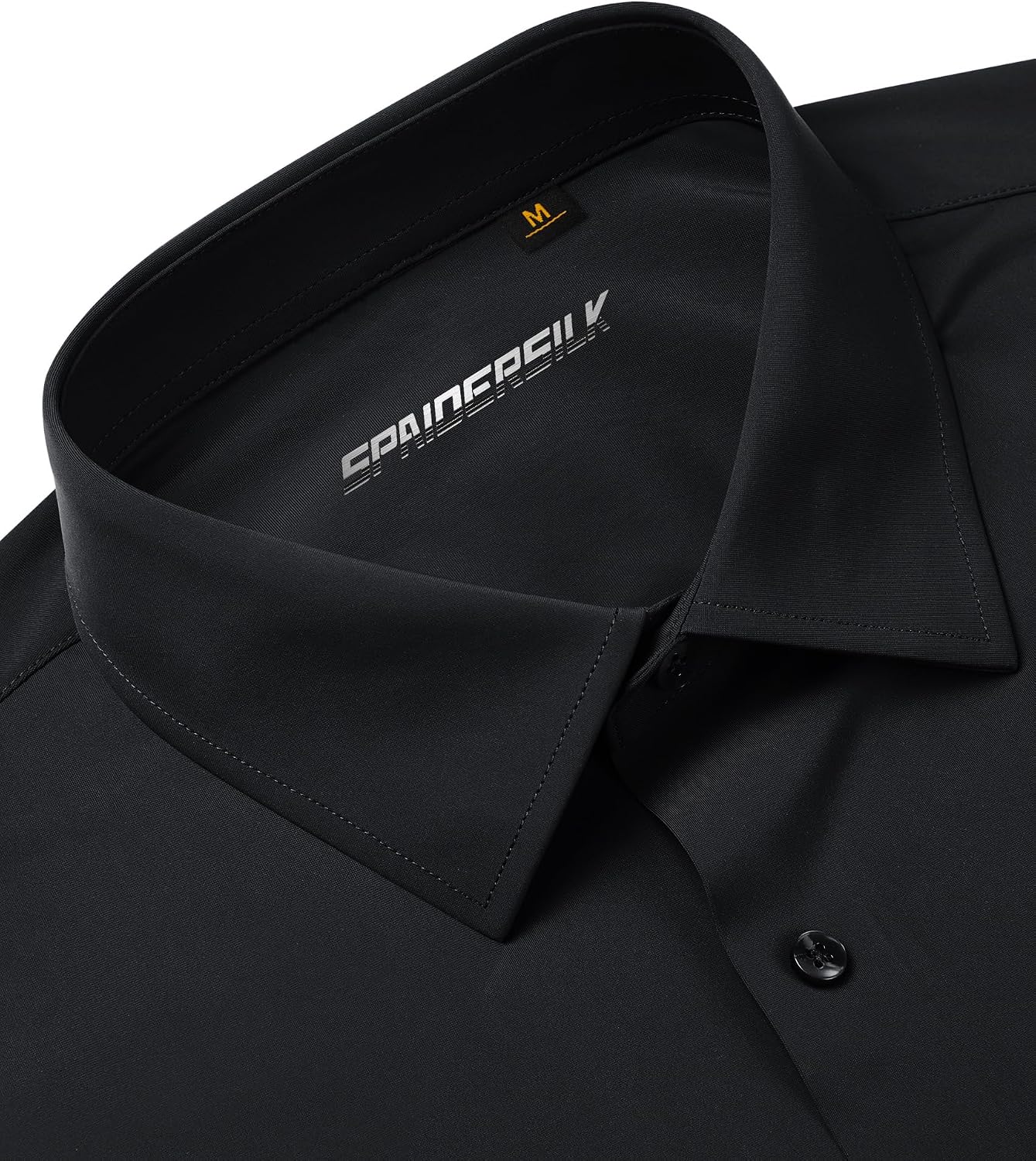 Detalle 2 de Lion Nardo Stretch Men's Dress Shirt – Long Sleeve Slim/Muscle Fit, Black