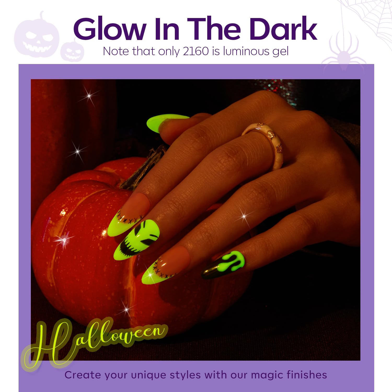 Detalle 2 de Modelones Neon Gel Nail Polish Set, 6 Colors