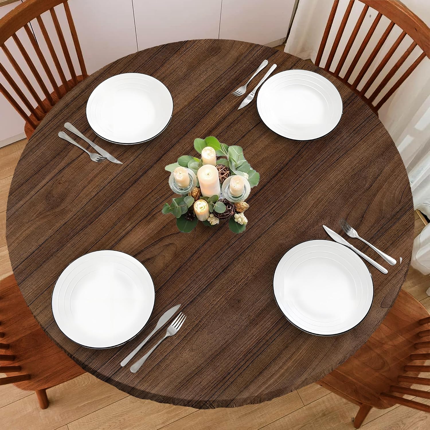 Detalle de BOOWEATS Fitted Tablecloth 48-Inch