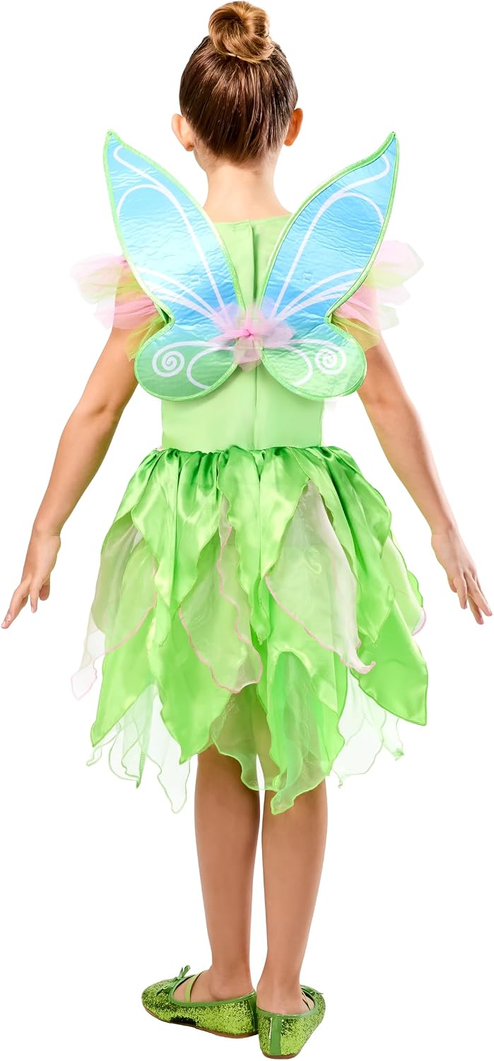 Detalle 2 de Party City Disney Tinker Bell Costume Dress for Girls, Sequin Bodice, Detachable Wings