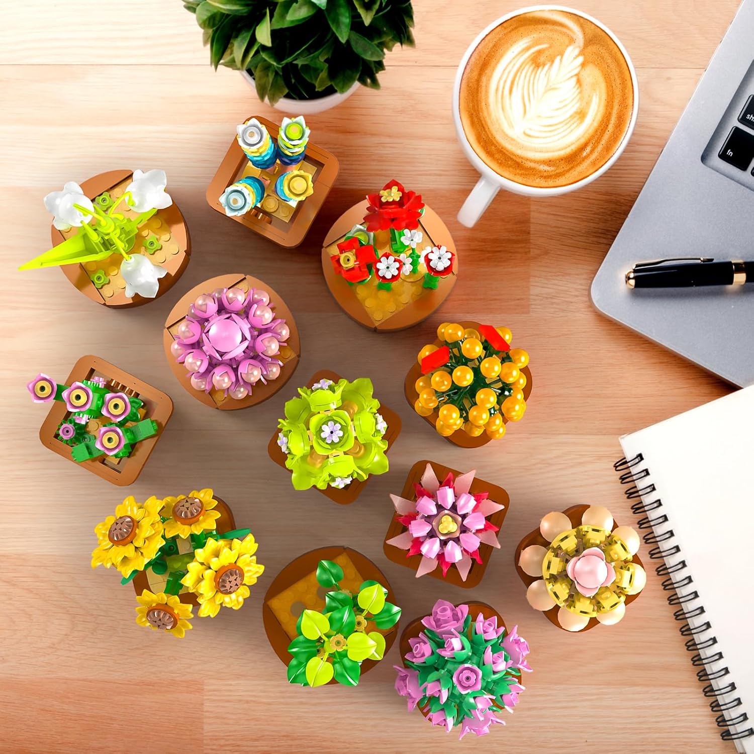 Detalle de 12 Pack Succulents Mini Building Set 3.6mm