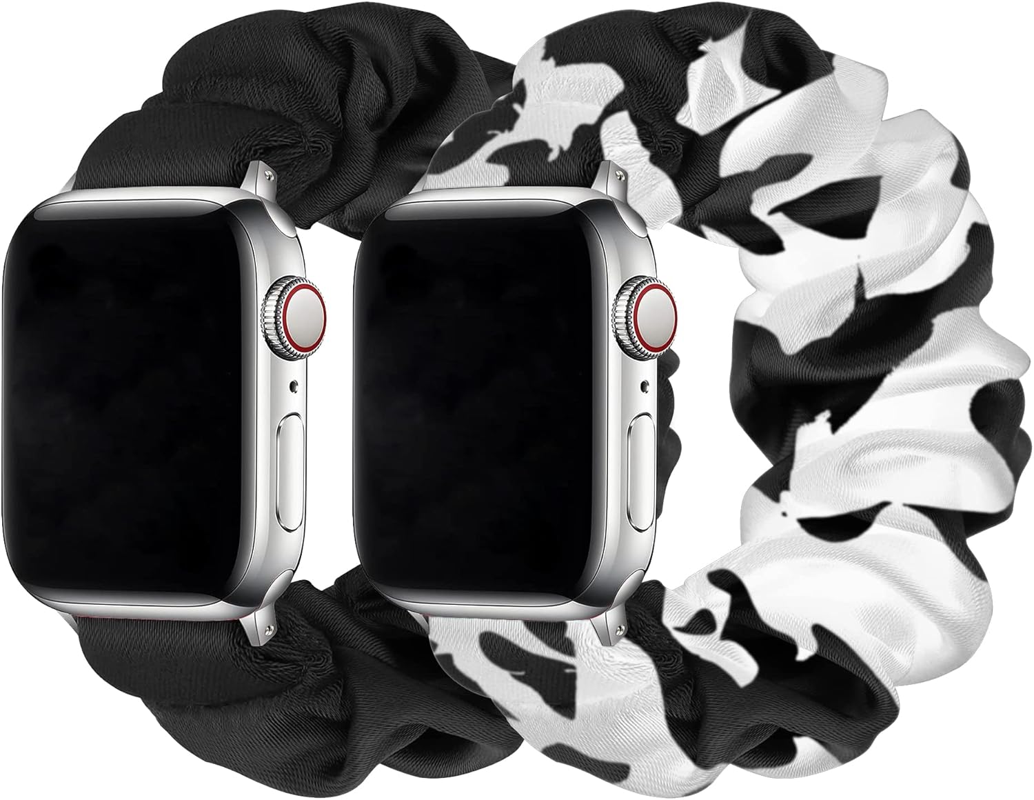 Detalle de Meideli 2 Pack Pattern Printed Fabric Wristband for Apple Watch Scrunchie Strap