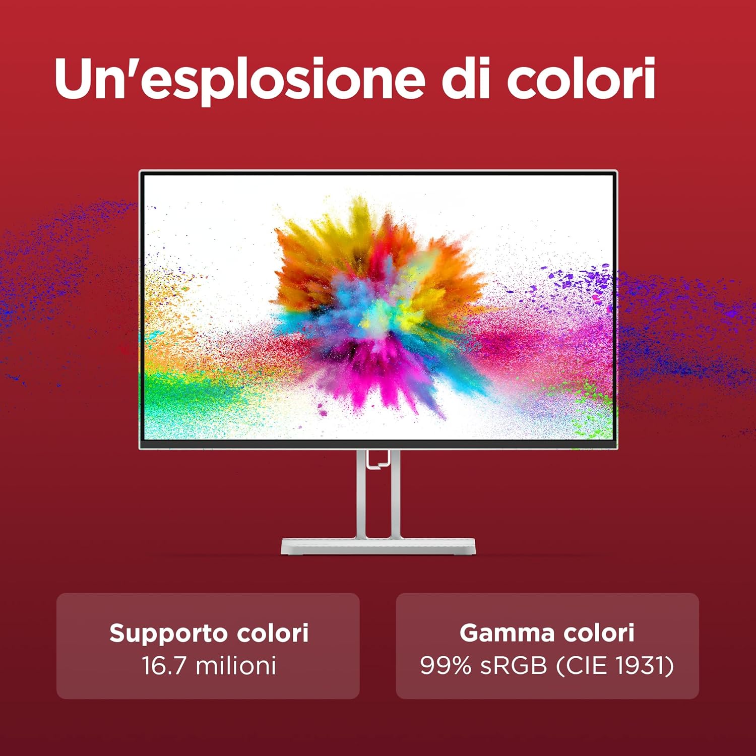 Detalle de Lenovo L24-45: Monitor IPS 24" Full HD 144 Hz per Gaming, Studio e Home Office