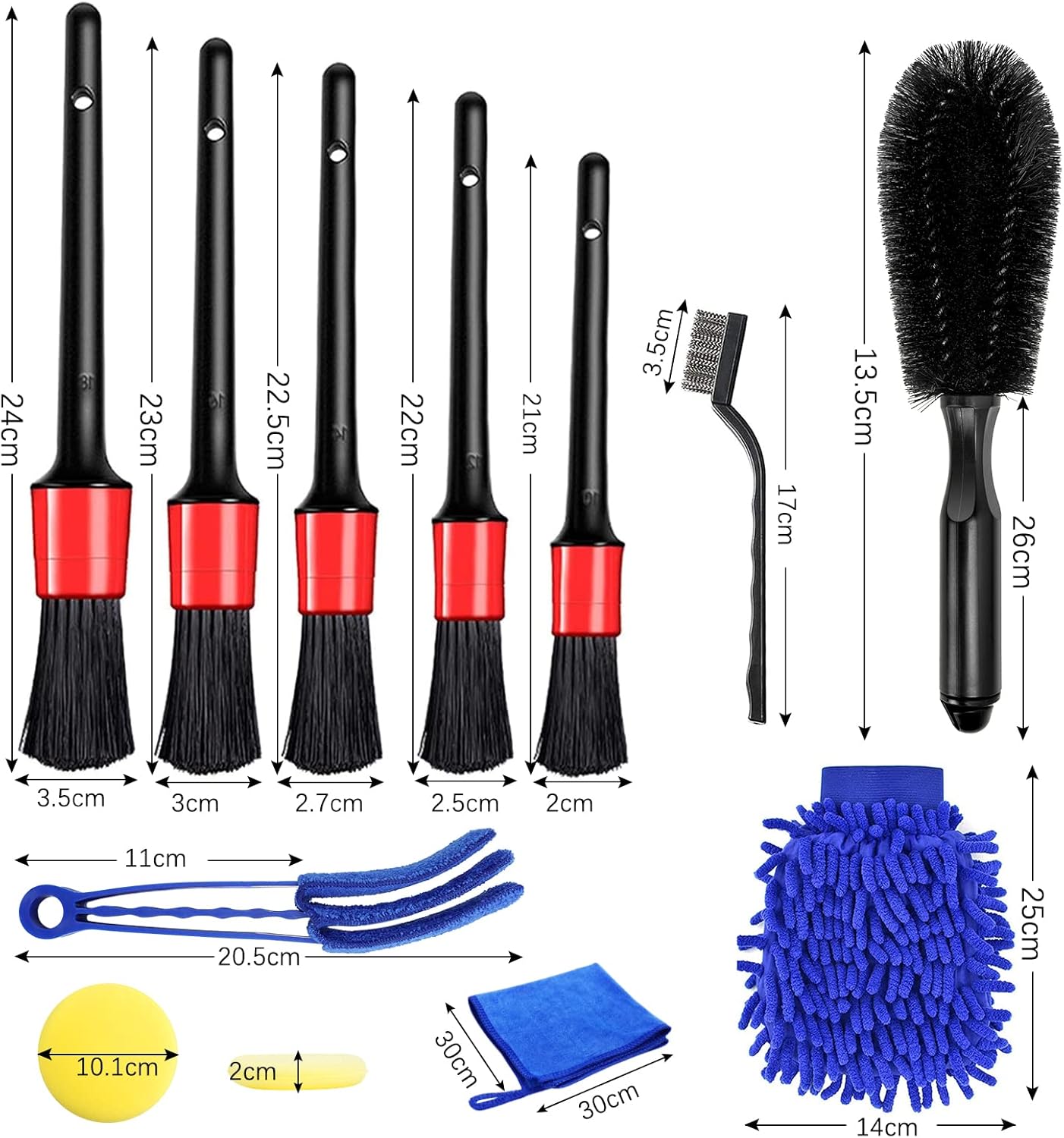 Detalle 2 de URAQT Kit Pulizia Auto 15 pz 🚘