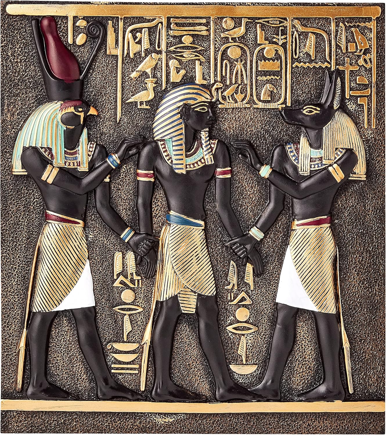 Thumbnail 1 de Design Toscano QL136311: Rameses I Between Horus and Anubis Wall Frieze, 11 inch