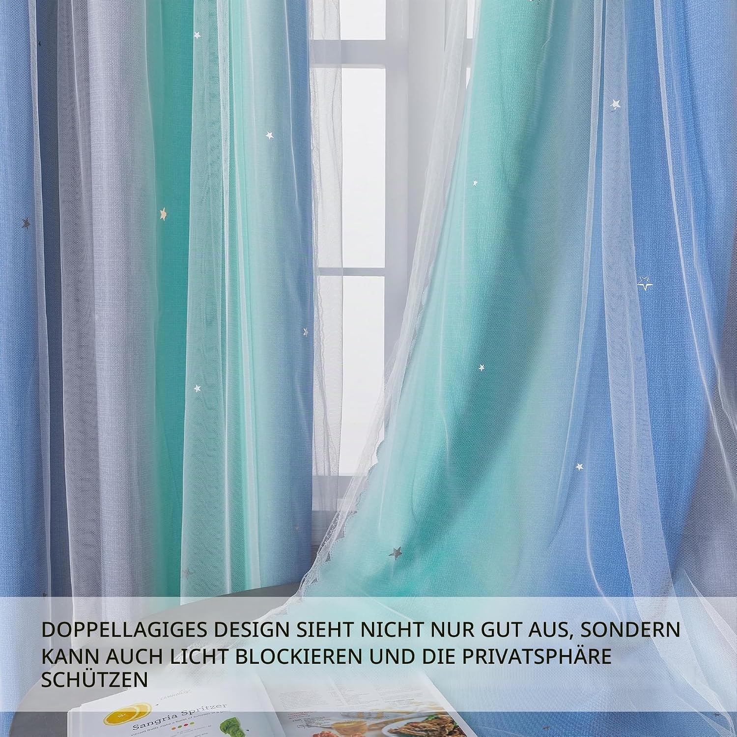 Detalle de XiDi Vorhänge Kinderzimmer 132 × 183 cm 🌟