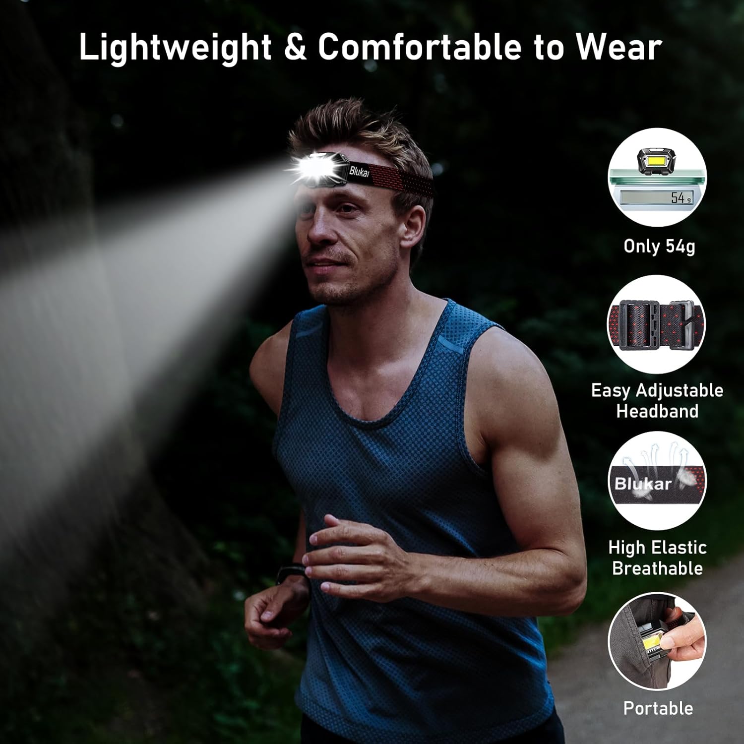 Thumbnail 6 de Blukar Head Torch 2000L rechargeable headlamp