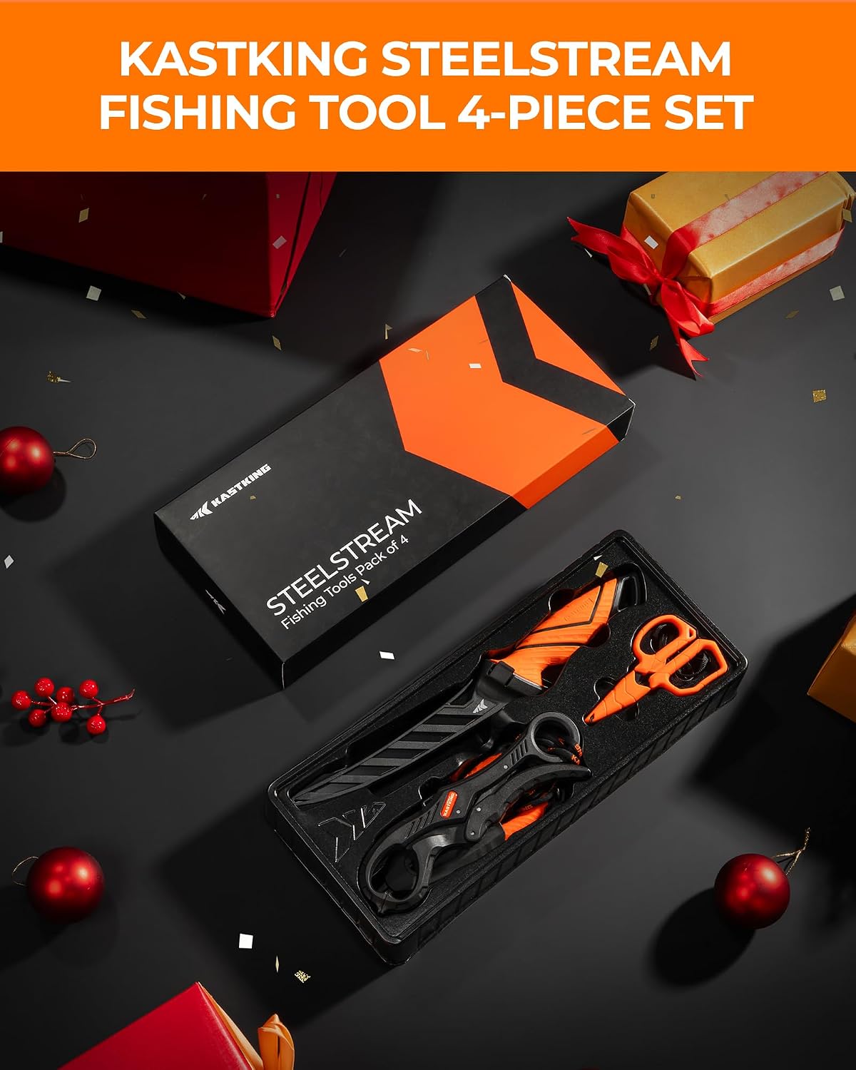 Thumbnail 6 de KastKing SteelStream Fishing Tool Set with Pliers, Fillet Knife, Scissors & Lip Gripper