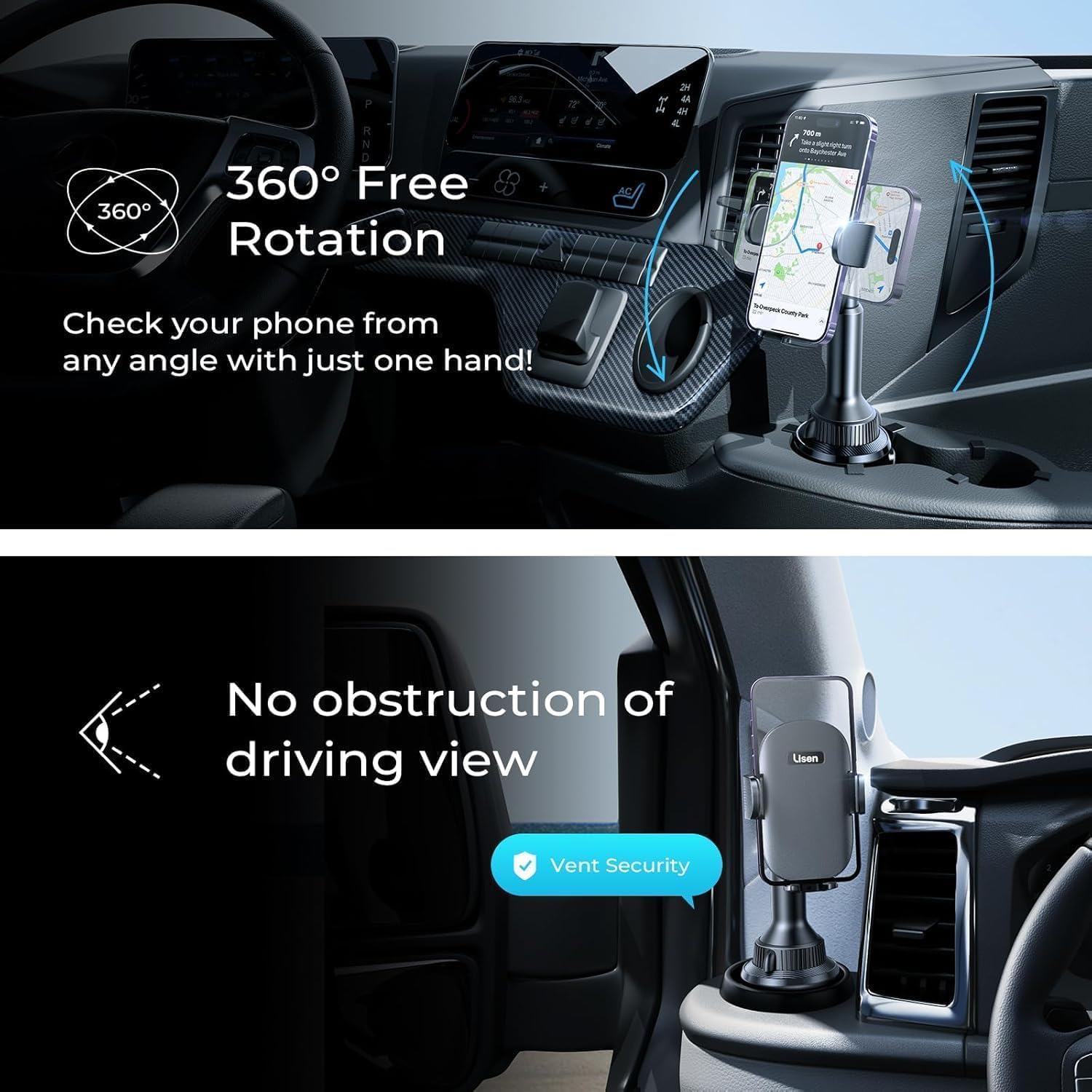 Thumbnail 5 de LISEN Cup Holder Phone Mount 360° for iPhone 17 Pro Max