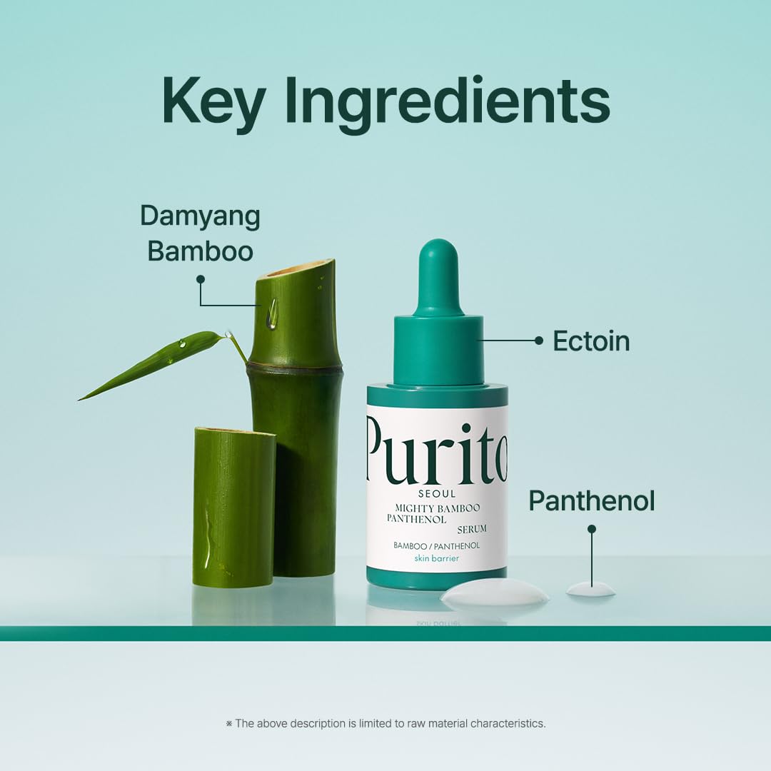Detalle 2 de PURITO Mighty Bamboo Panthenol Serum – Feuchtigkeitsspendendes Glow-Serum mit Panthenol