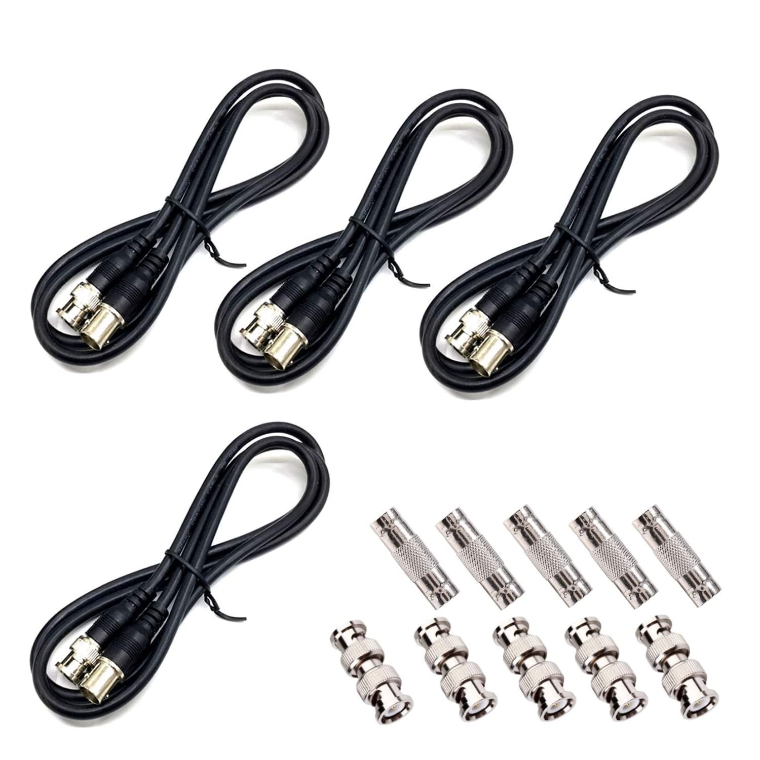 Detalle de CTXSumTec 4 in Pack 1.6 ft BNC CCTV extension cable