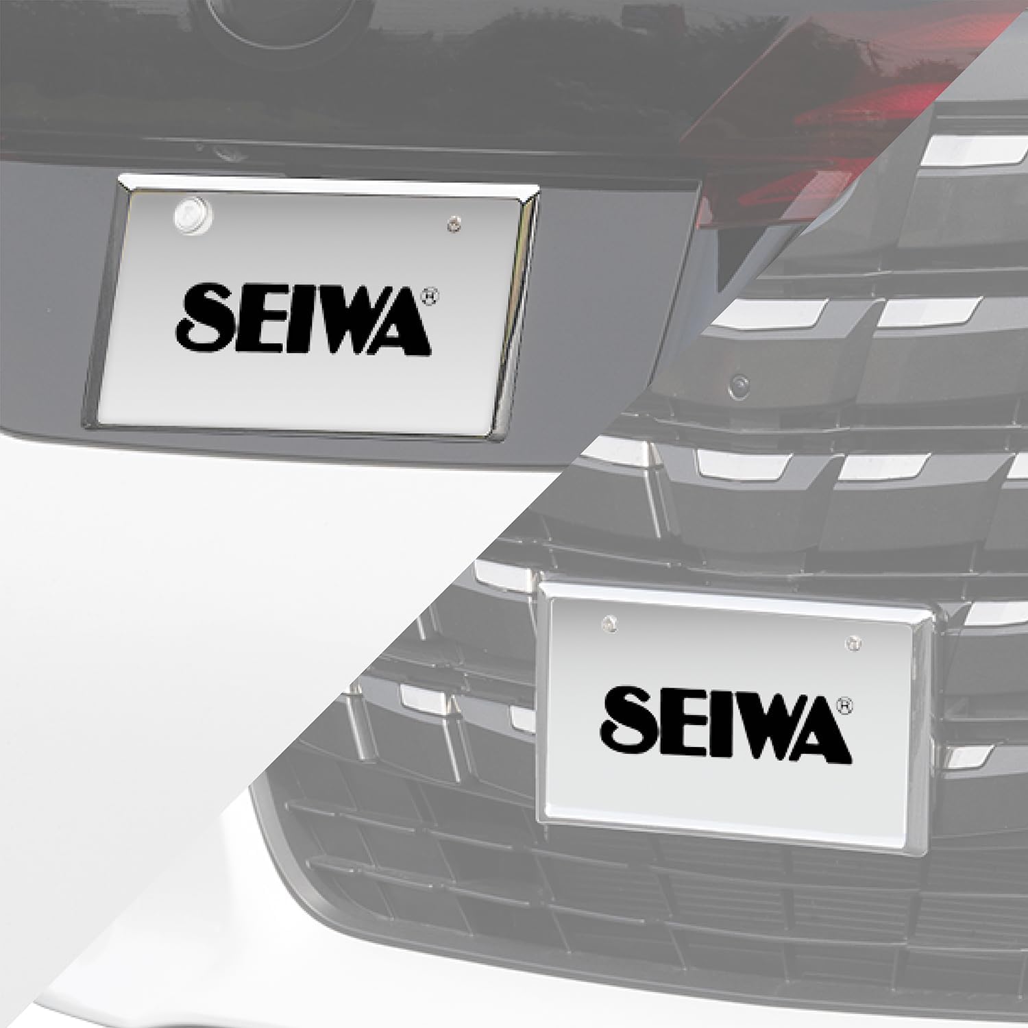 Detalle 2 de セイワ(SEIWA) K442 ナンバーフレーム クロームメッキ 前後対応・2個入り