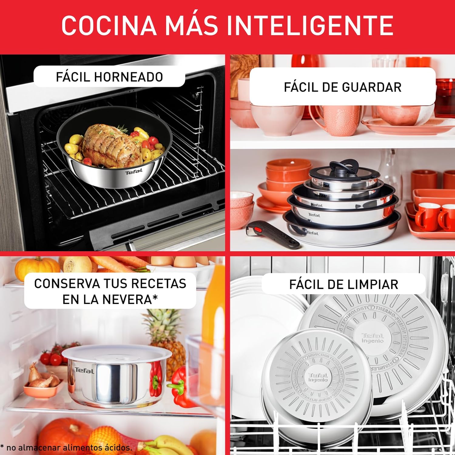 Thumbnail 5 de Tefal Ingenio Emotion juego 24/28 cm con mango extraíble