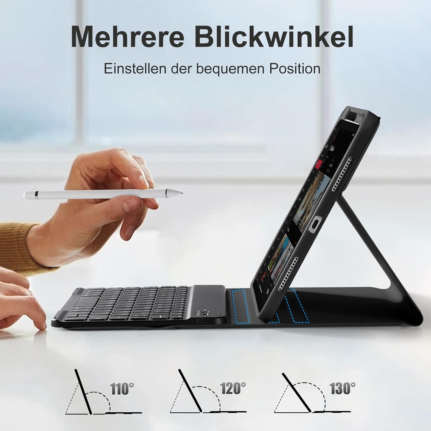 Thumbnail 5 de drivego Hülle mit Tastatur für iPad A16 11 Gen/10 Gen