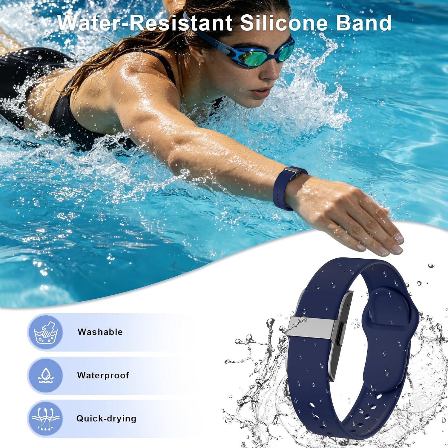 Detalle de Silicone Replacement Strap for Hume Band – Sweatproof, Lightweight, and Colourful