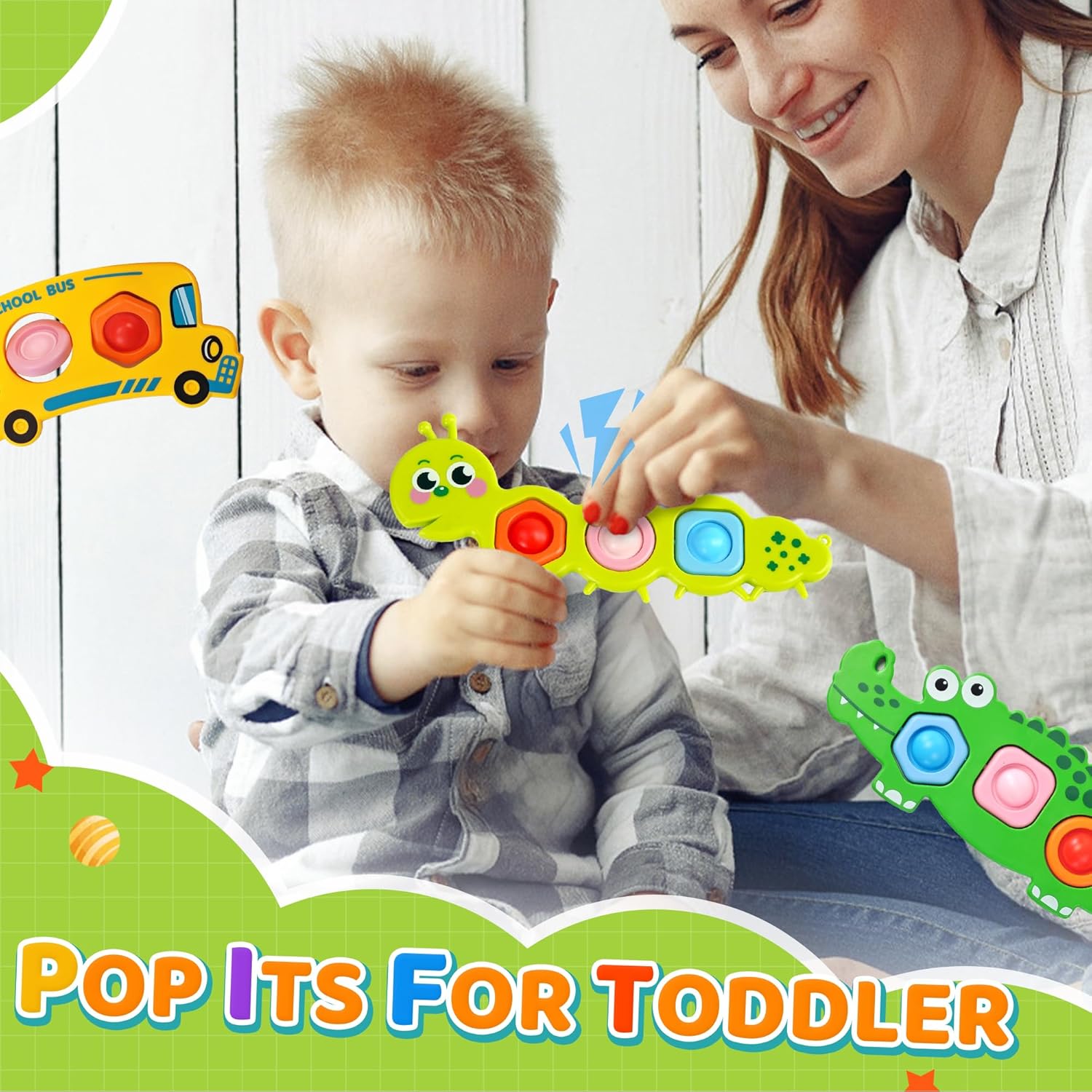 Detalle 2 de Easter Basket 3PC Fidget Popper Toys