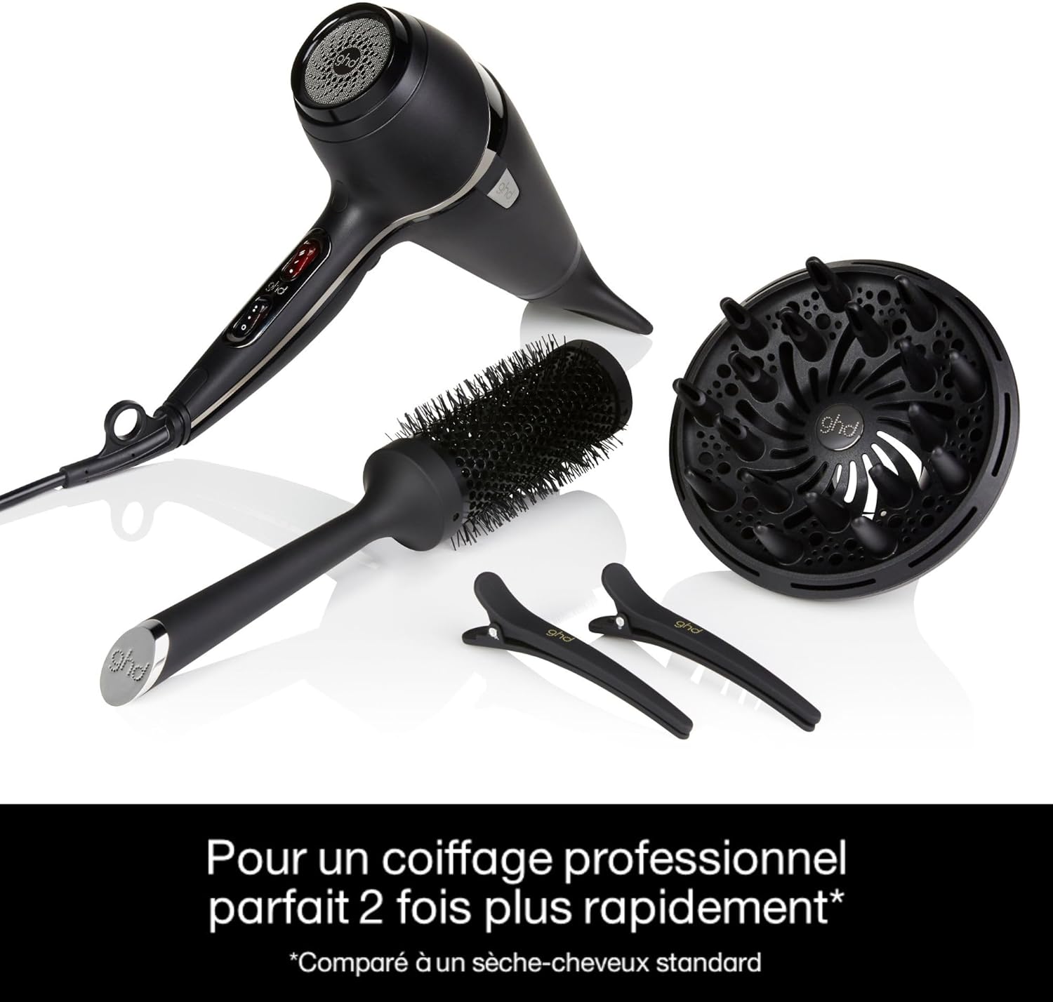 Thumbnail 1 de Coffret sèche-cheveux ghd Air noir avec diffuseur, brosse céramique et pinces