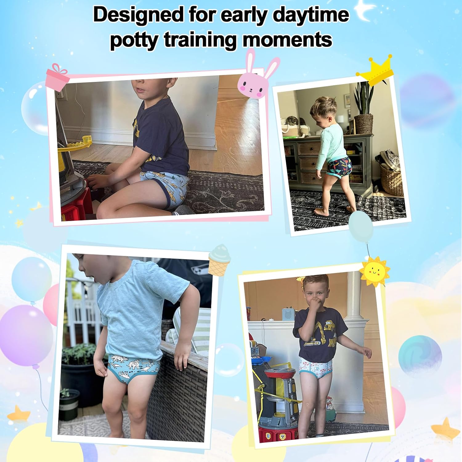Thumbnail 6 de MOEMOE BABY Culotte Apprentissage Propreté Garçon – Ensemble réutilisable 10 paquets