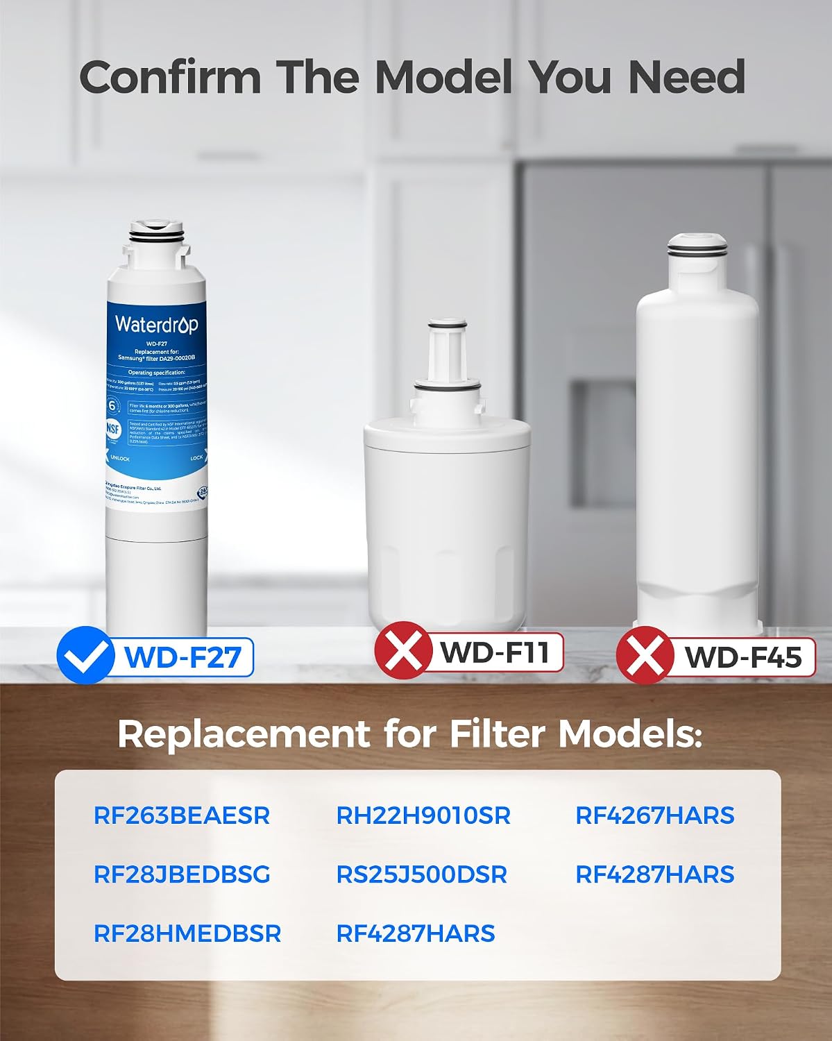 Detalle de Waterdrop refrigerator water filter WD-F27