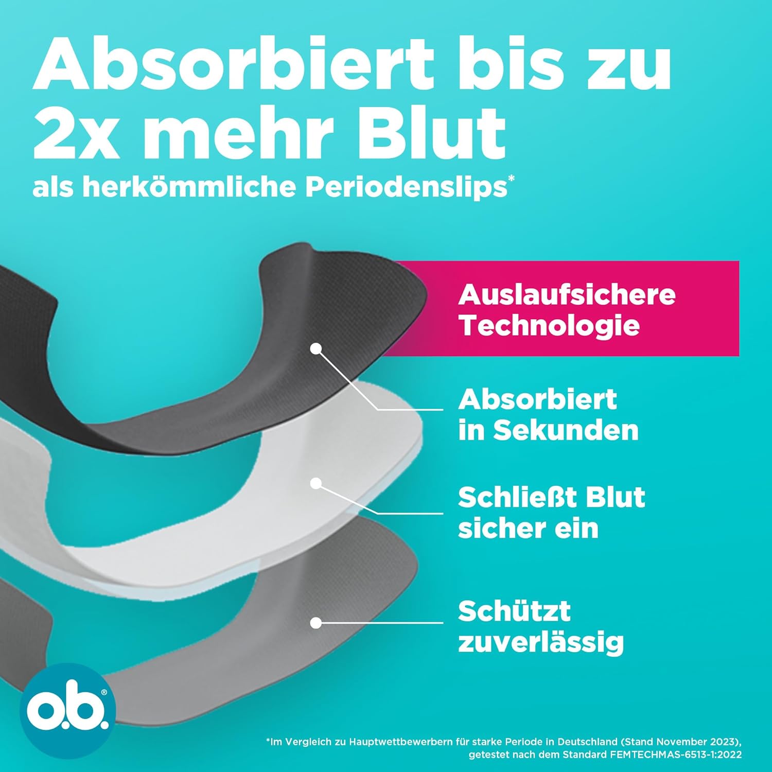 Thumbnail 4 de o.b. Periodenslip XS/S – Wiederverwendbare Periodenunterwäsche bei starker Periode