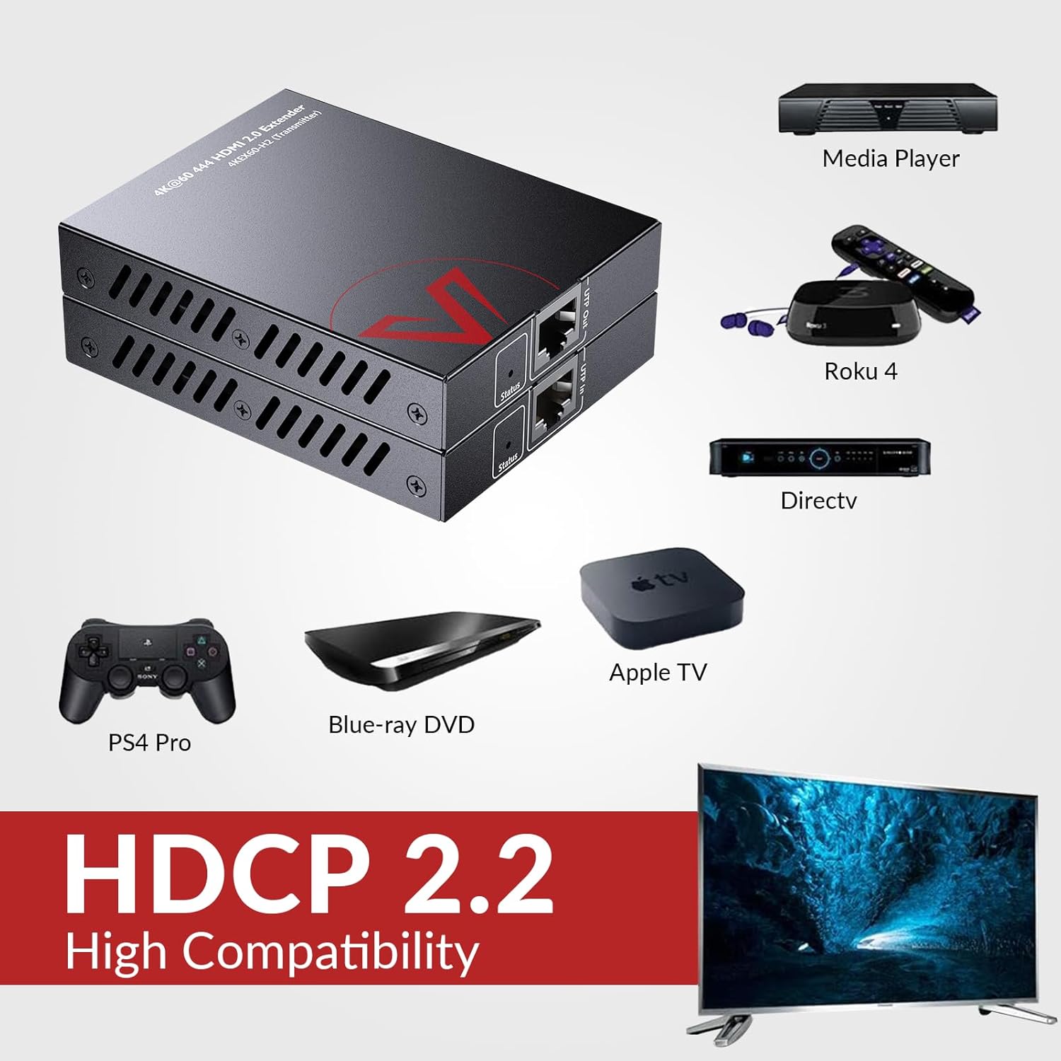 Thumbnail 2 de AV Access Extendeur HDMI Professionnel UHD 4K60Hz (UPT) – Portée jusqu’à 50 m sur Cat 6/6a/7