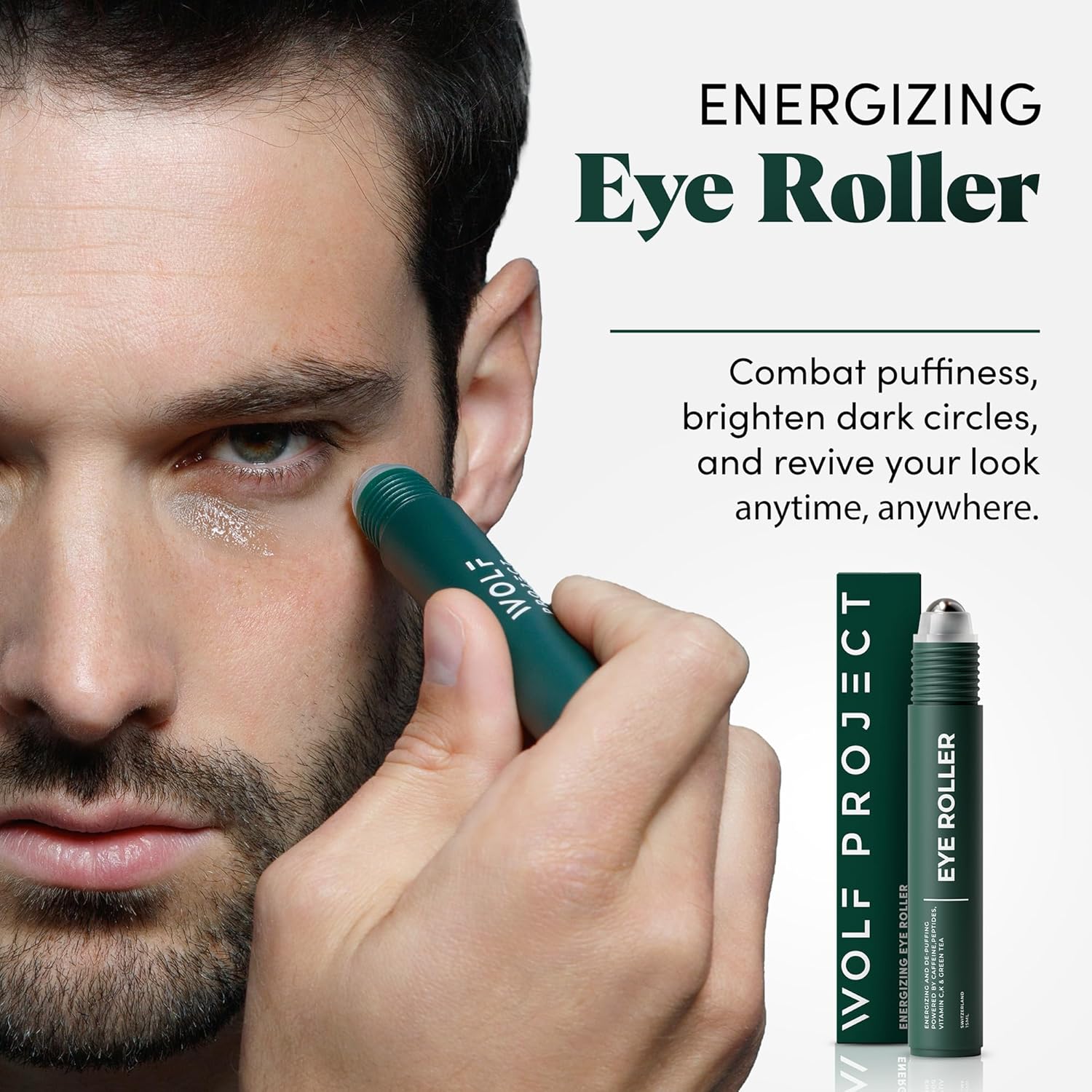 Thumbnail 1 de Wolf Project Under Eye Roller mit Koffein, Vitamin C und Peptiden – Augenserum gegen Schwellungen & dunkle Augenringe (15 ml)
